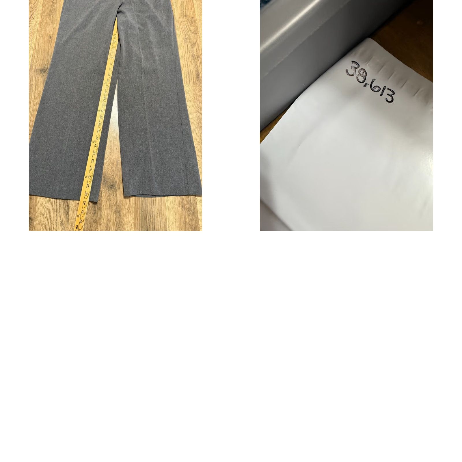 Vintage Briggs New York Pants Dress Pants, 14P, Gray, 40" Length, Petite, Flat Front, Polyester Rayon, Women's Pants, Regular Fit Size 36" / US 14 / IT 50 - 8 Thumbnail