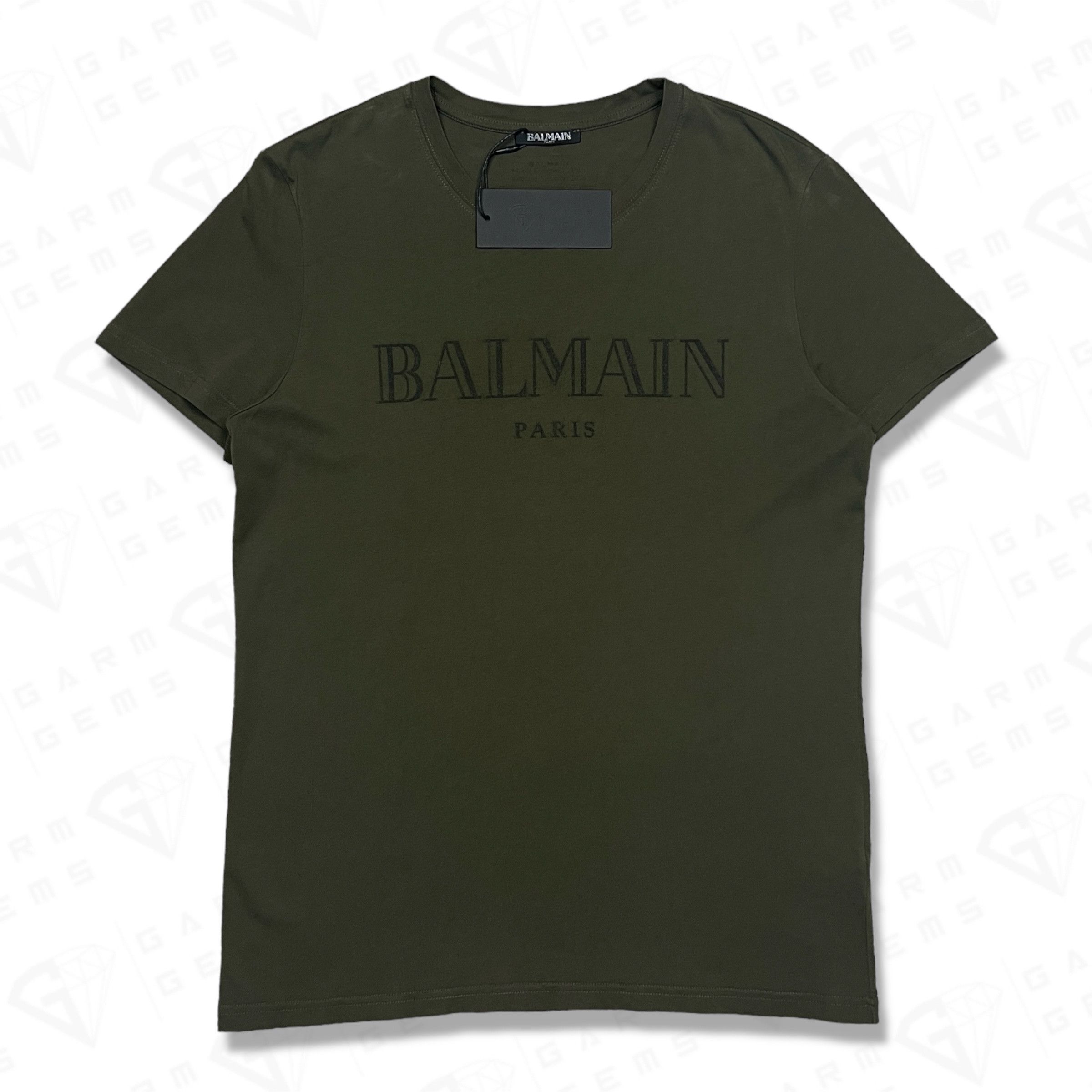 Balmain Balmain Flocked Logo T-Shirt Size US L / EU 52-54 / 3 - 1 Thumbnail