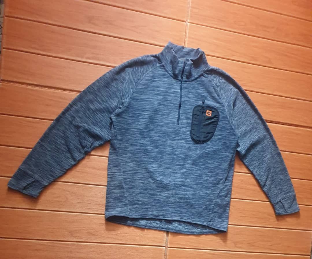 Japanese Brand Outdoor blue colour half zipper Longsleeve shirt Size US L / EU 52-54 / 3 - 9 Thumbnail