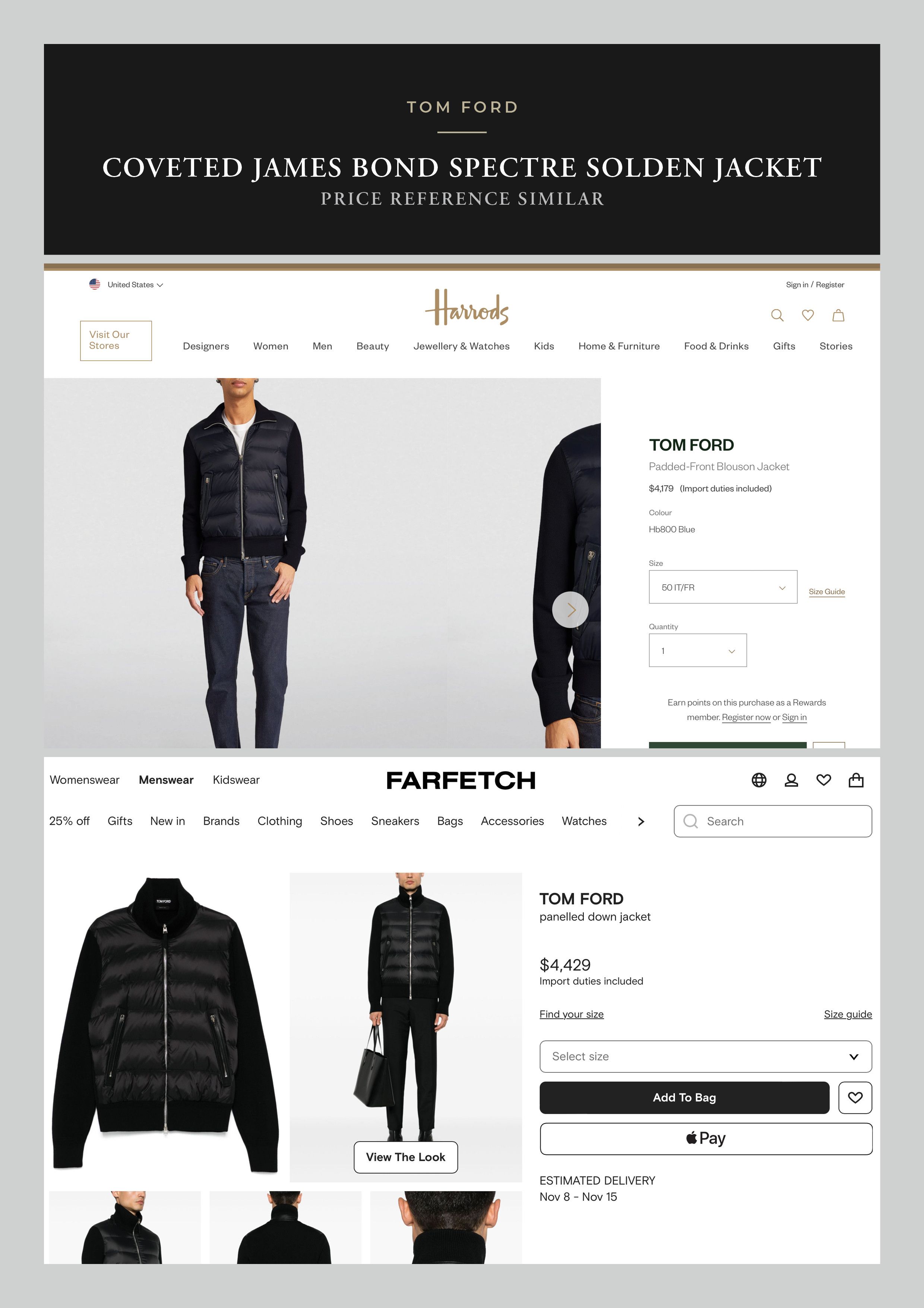 Tom Ford This is the One! A Menswear Grail Coveted James Bond Solden Size US L / EU 52-54 / 3 - 6 Thumbnail