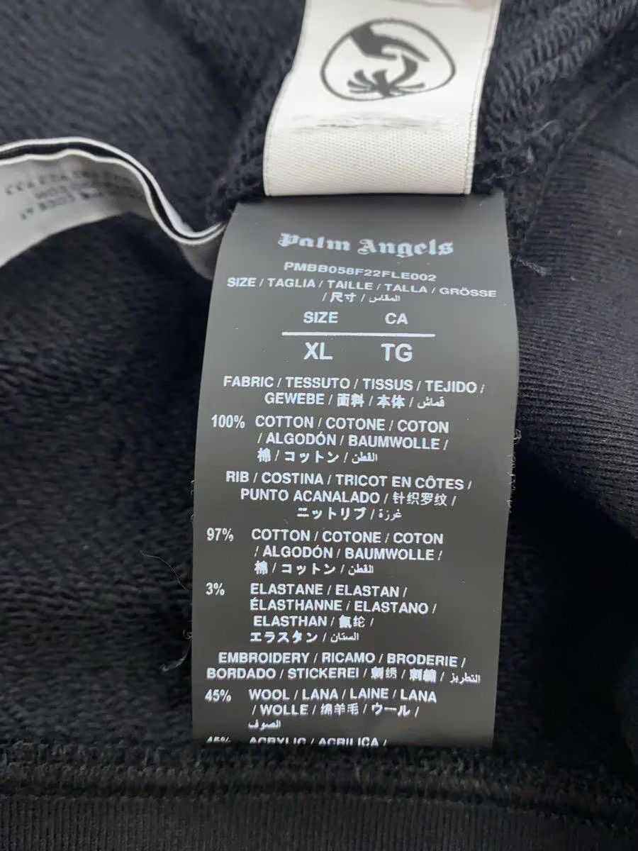 Palm Angels Palm Angels Black Hoodie With Punk Bear Embroidery Size US XL / EU 56 / 4 - 4 Thumbnail