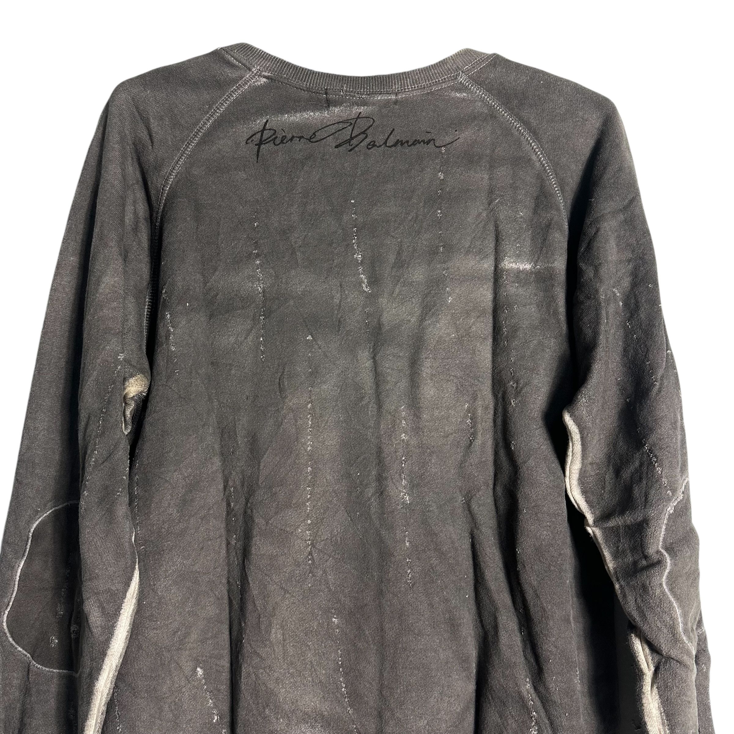 Pierre Balmain 🔥RARE🔥Vintage Pierre Balmain Distress Design Sweatshirt Size US L / EU 52-54 / 3 - 5 Thumbnail