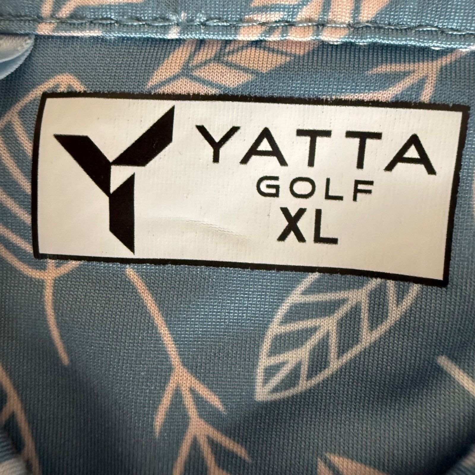 Other Yatta Golf Mens XL Blue Leaf Print Polo Shirt Stretch Size US XL / EU 56 / 4 - 2 Thumbnail