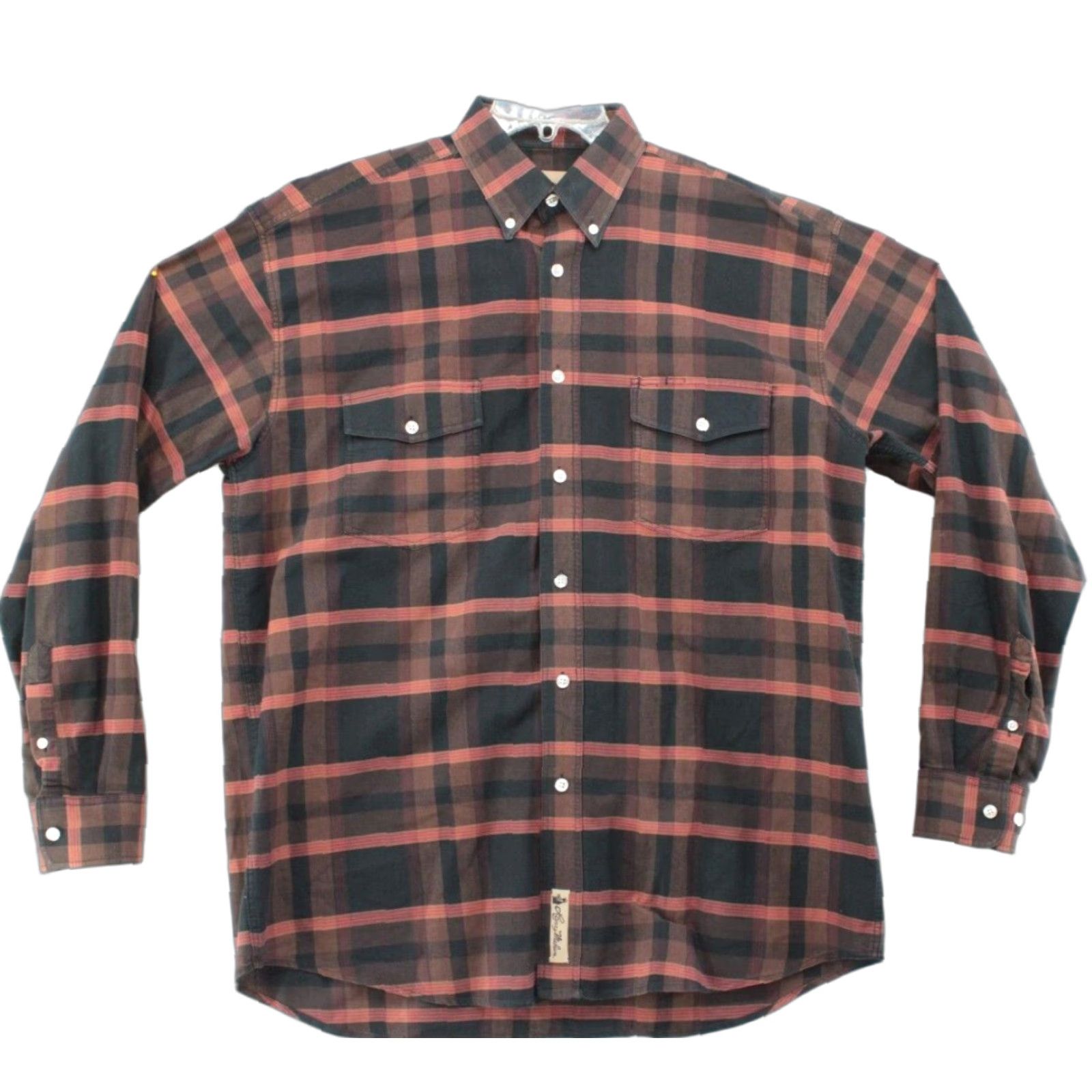 Vintage Larry Mahan Shirt Men's Large Long Sleeve Western Plaid Button Down 100% Cotton Size US L / EU 52-54 / 3 - 1 Thumbnail