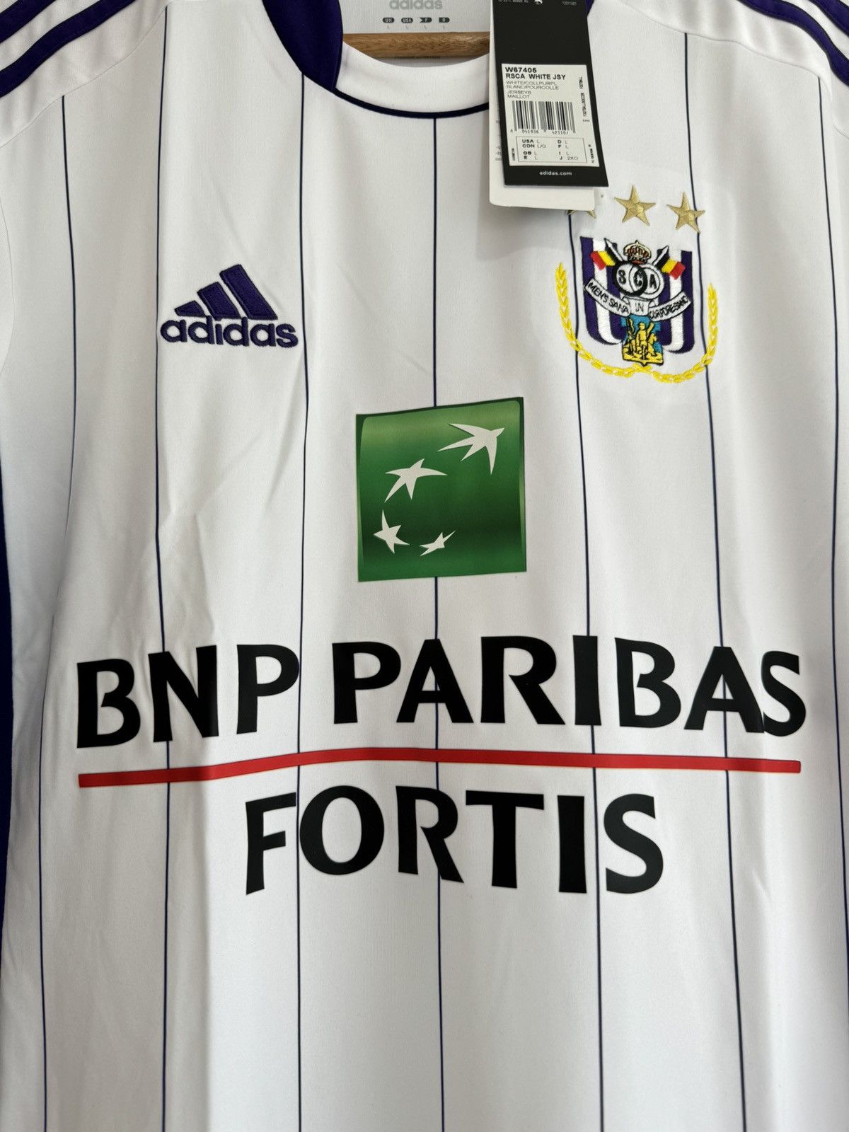 Adidas Anderlecht 2012-2013 Away Soccer Jersey Football Kit Shirt Size US L / EU 52-54 / 3 - 4 Thumbnail