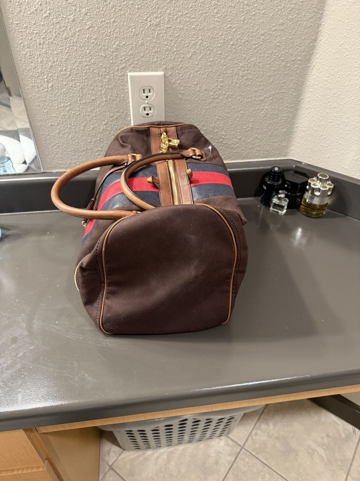 Brooks Brothers Brook’s Brothers Leather And Canvas Weekender/Duffle Size ONE SIZE - 2 Thumbnail