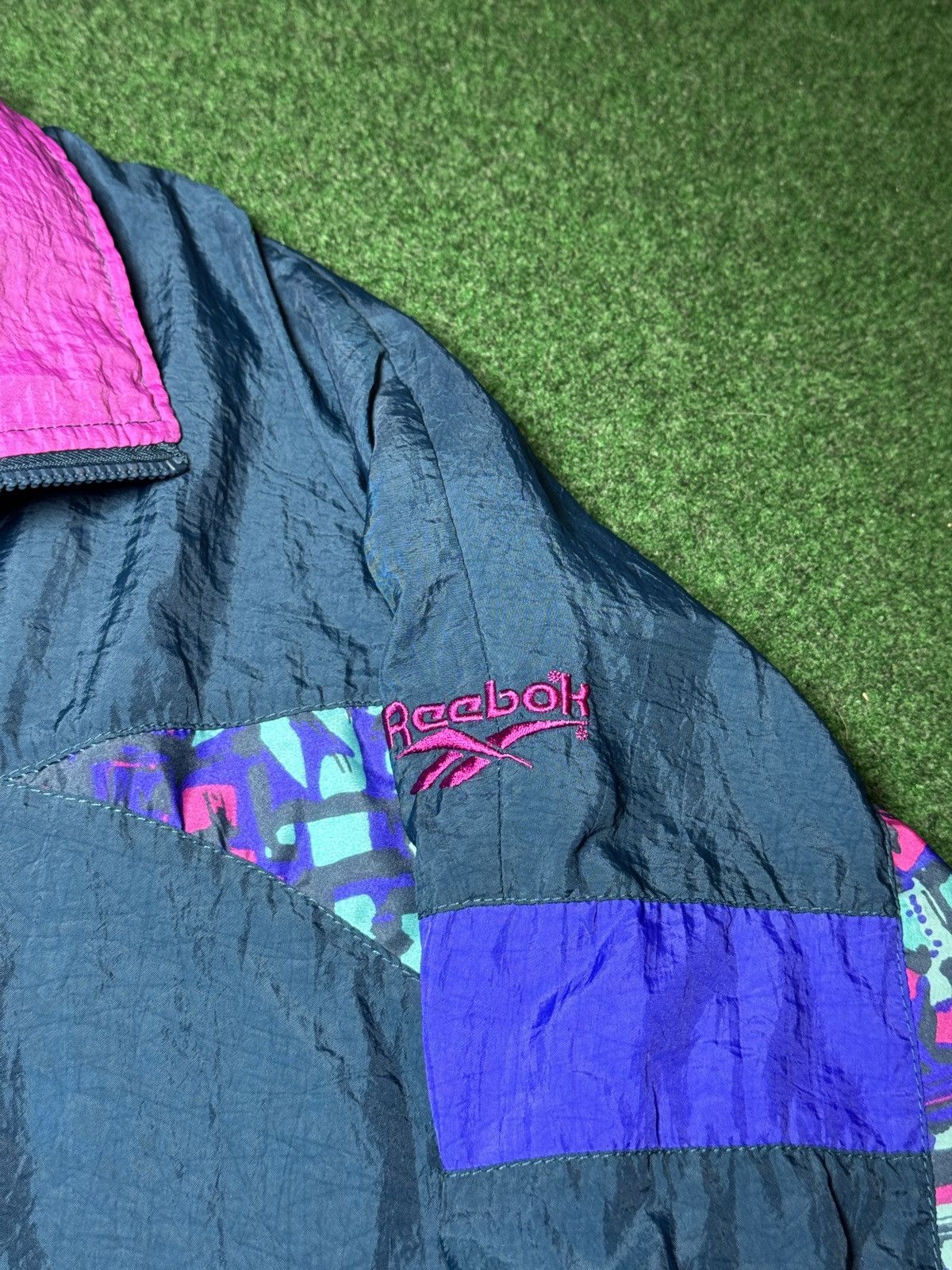 Reebok Reebok Retro Vintage Windbreaker Large 24x31 90s Jacket Size L / US 10 / IT 46 - 4 Thumbnail