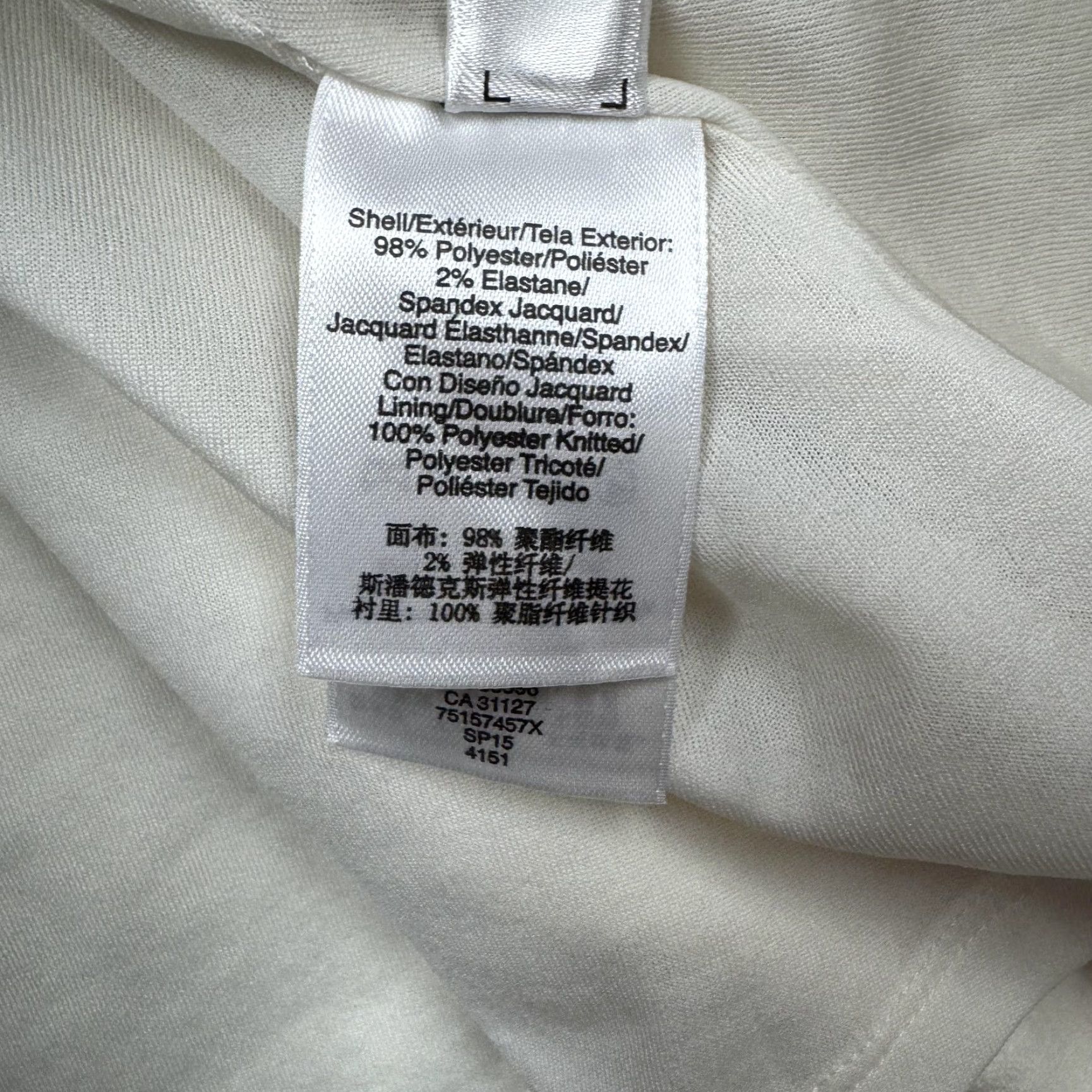 DKNY DKNY Dress Casual Cocktail Office Sleeveless Short Jacquard White 10 Women Size L / US 10 / IT 46 - 5 Thumbnail