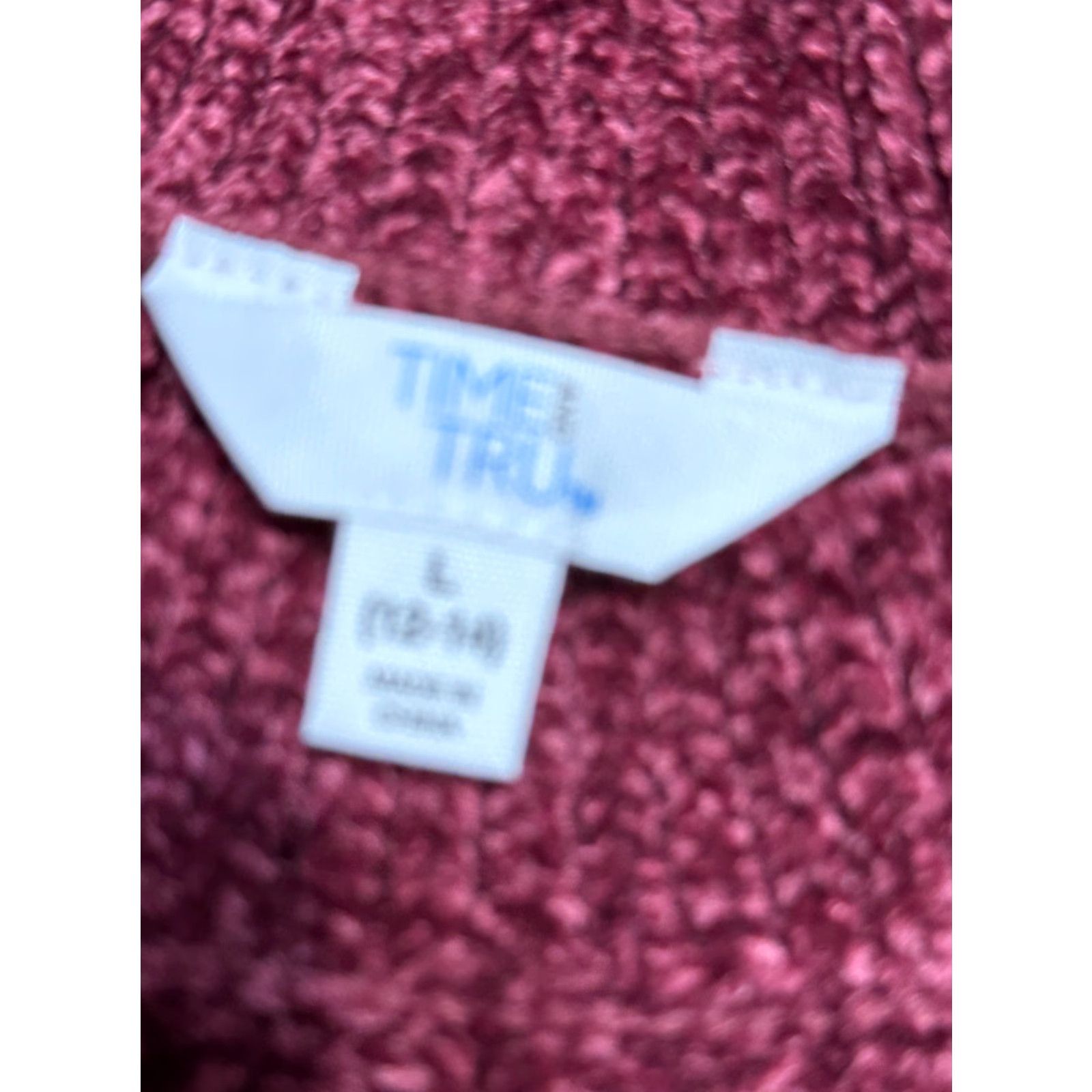 Vintage Time & Tru Sweater Women's Large Purple Crewneck Knit Pullover Size L / US 10 / IT 46 - 5 Thumbnail