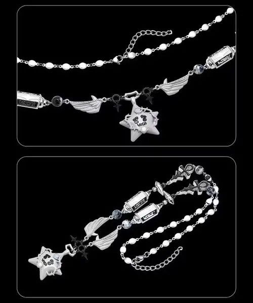 Jewelry Wings Stitching Star Necklace Size ONE SIZE - 4 Thumbnail