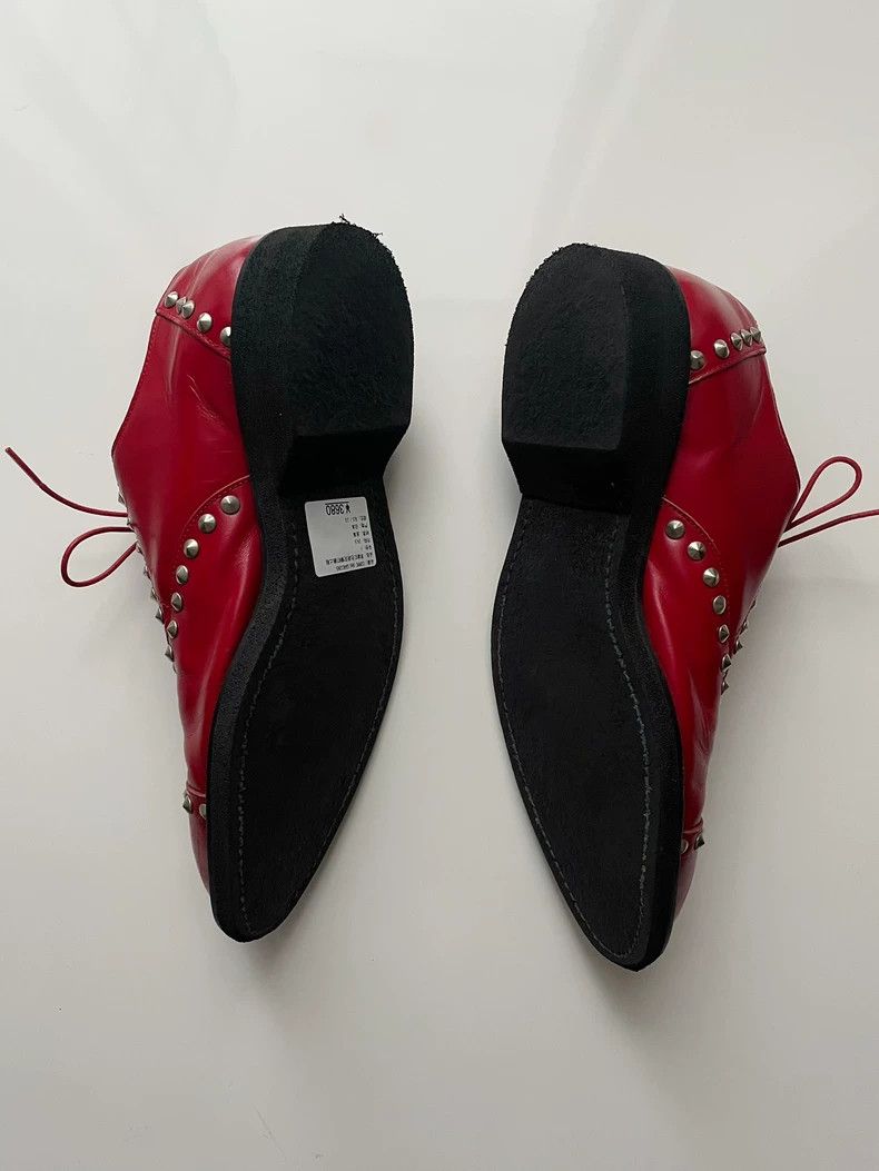 Comme des Garcons Comme Des Garcons 00 AW Red studded leather shoes 2504-Next Size US 6 / EU 39 - 8 Thumbnail