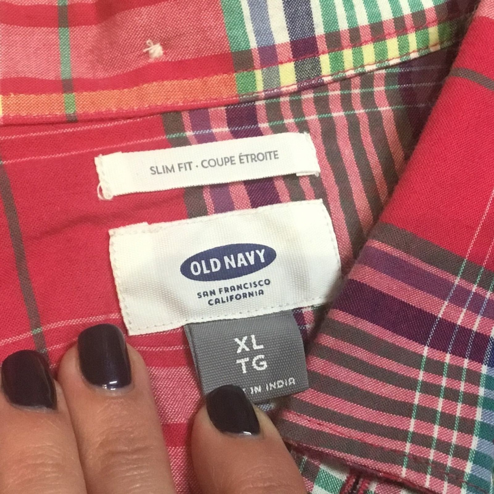 Old Navy Old Navy Slim Fit Button Down Shirt Size US XL / EU 56 / 4 - 3 Thumbnail