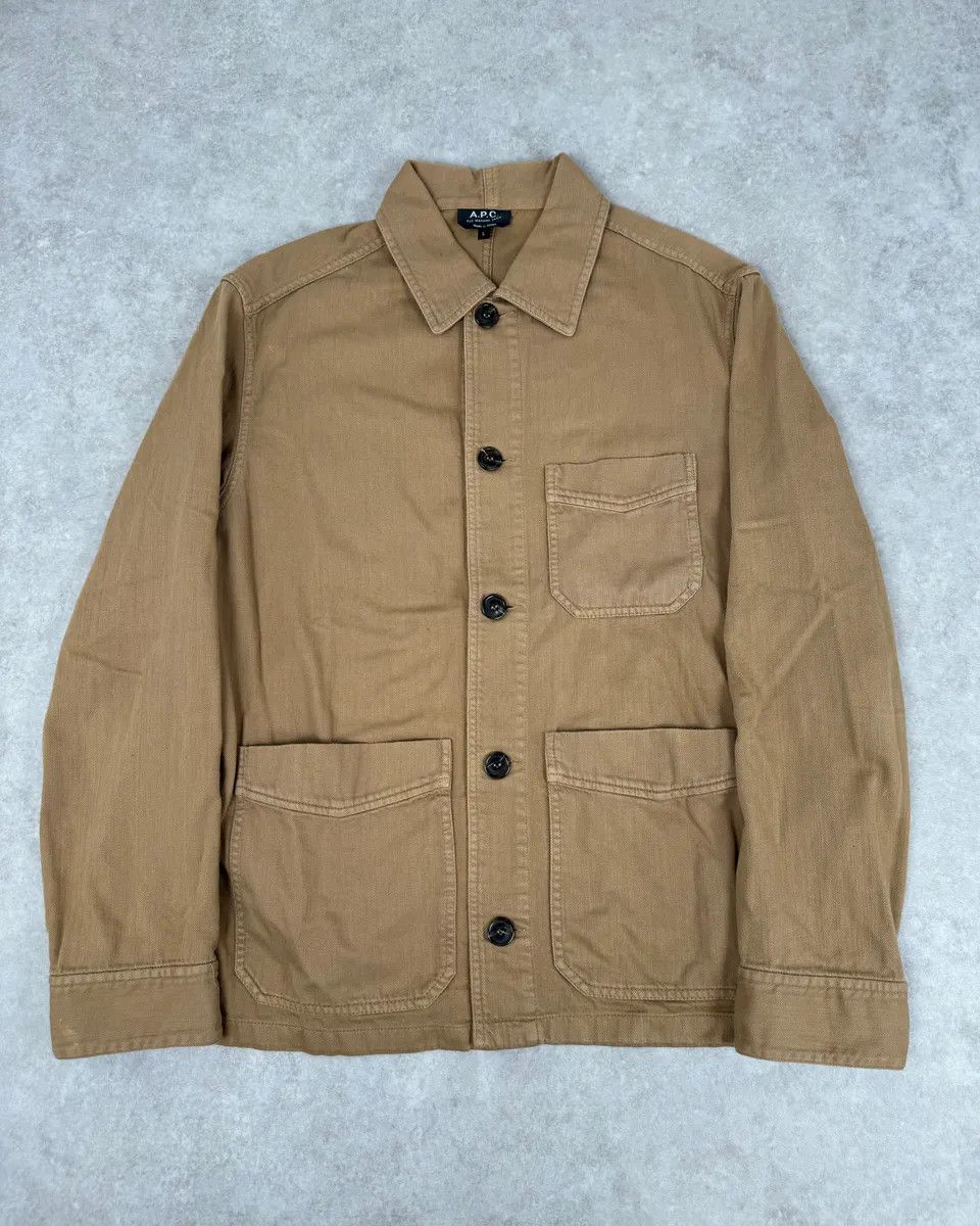A.P.C. A.P.C. Camel Cotton Shirt Jacket Cargo Pockets Size US M / EU 48-50 / 2 - 1 Thumbnail