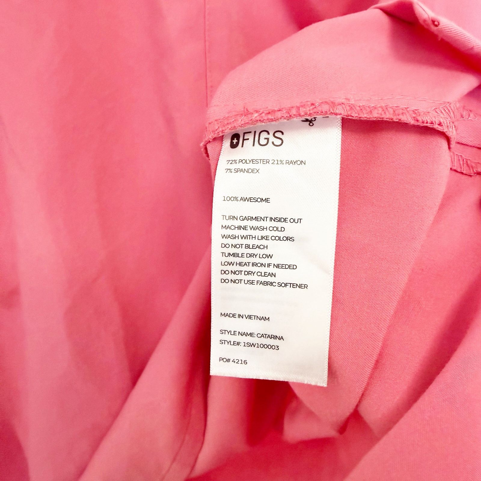 Other Figs Pink Catarina Scrub Top Sz 3XL Size 3XL / US 20-22 - 5 Thumbnail