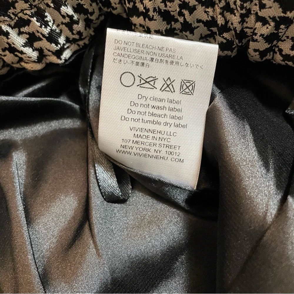 Other NWT New Vivienne Hu Pleated Houndstooth Patterned Pants Siz Size 28" / US 6 / IT 42 - 7 Thumbnail