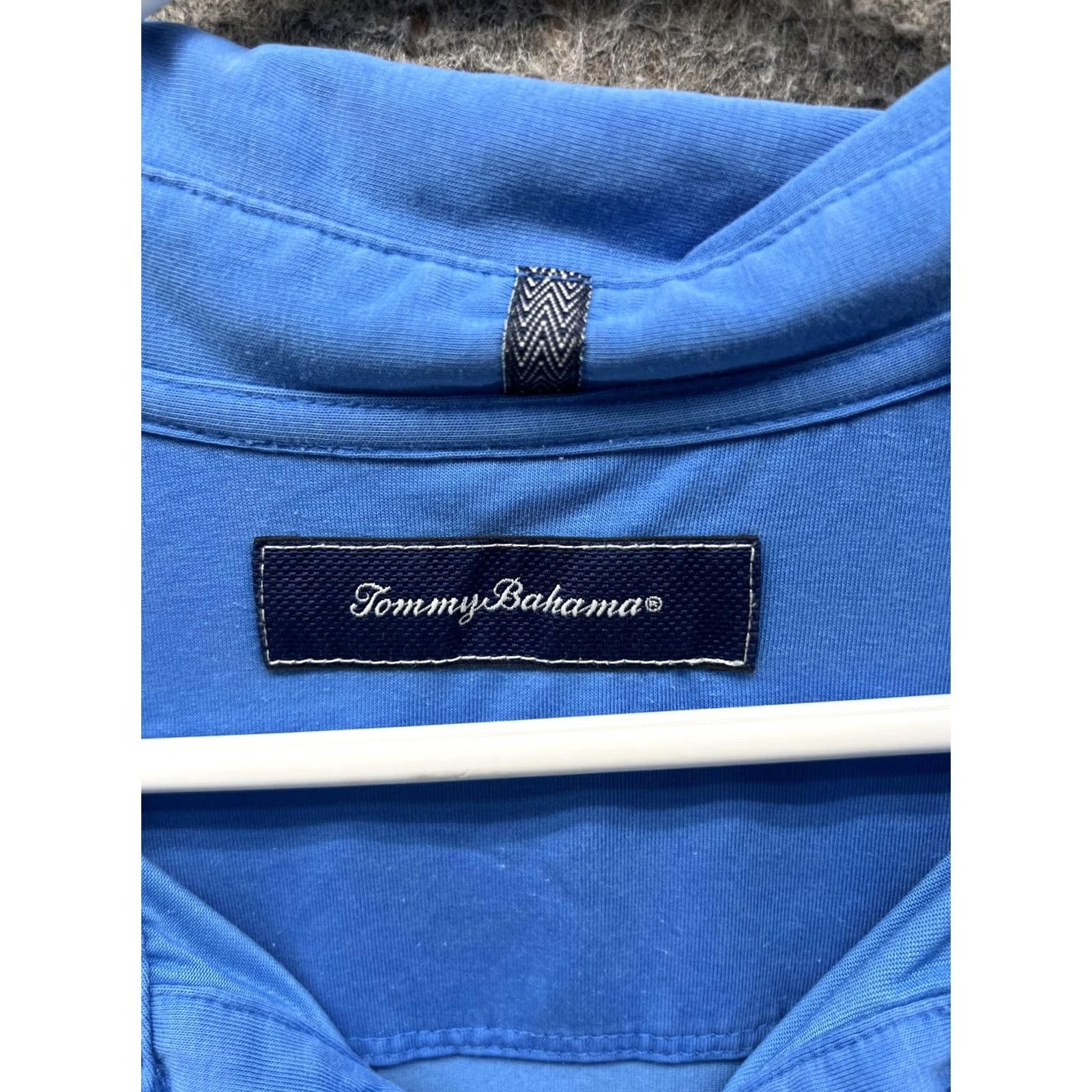 Tommy Bahama Tommy Bahama Polo Shirt Mens XL Blue Solid Marlin Logo Casual Short Sleeve Size US XL / EU 56 / 4 - 5 Thumbnail