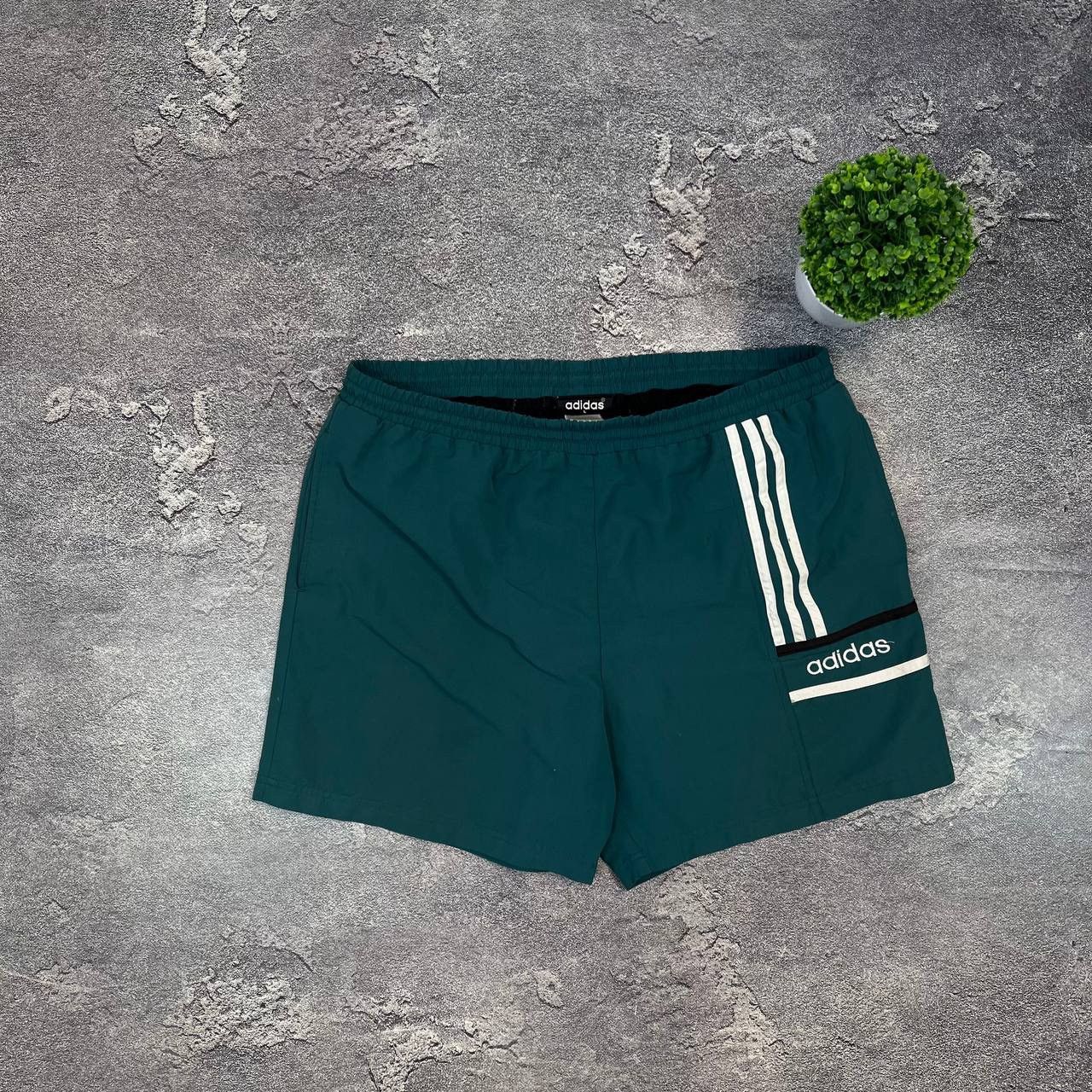 Adidas Vintage Adidas 90s Nylon Shorts Mini Logo Size L Size US 35 - 1 Thumbnail