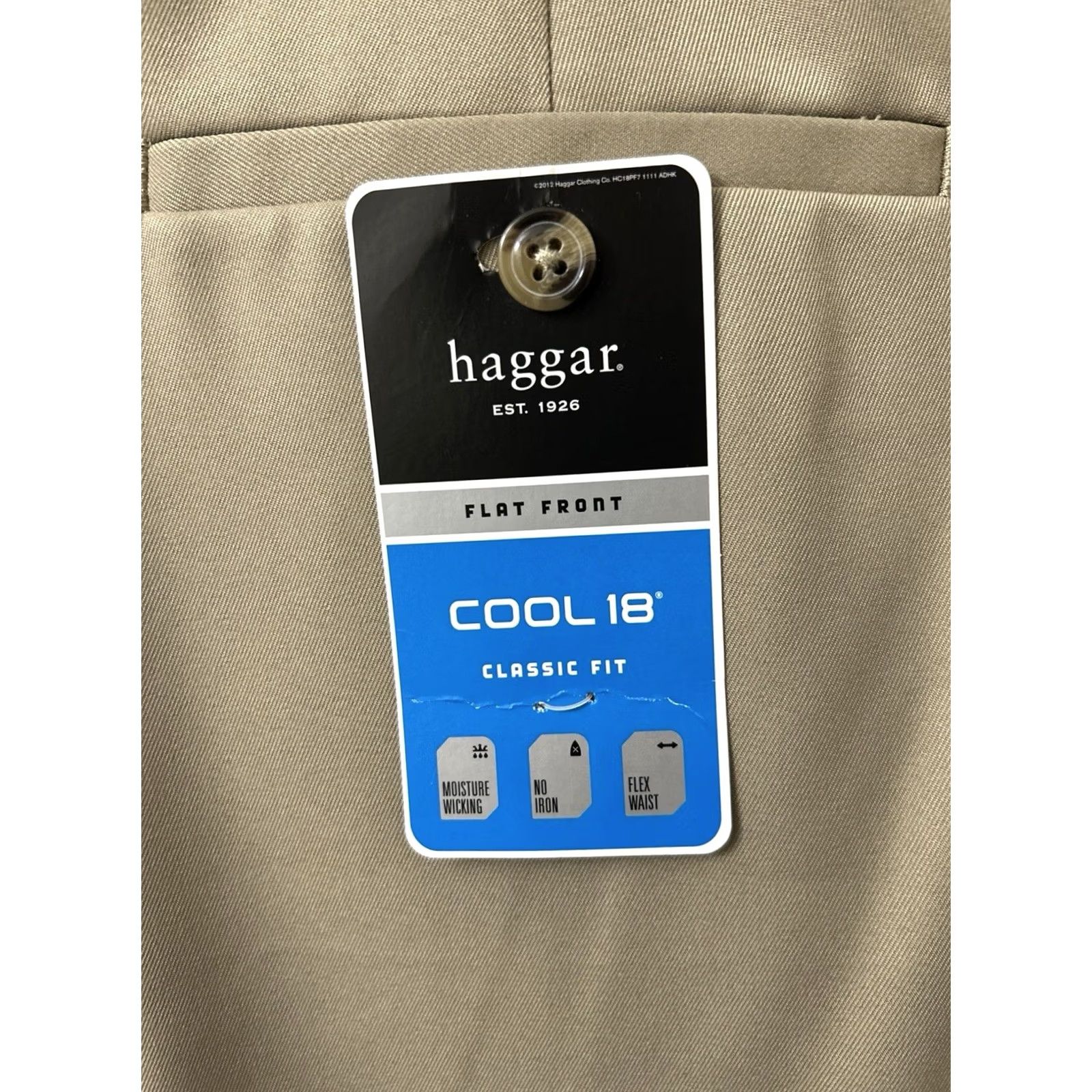 Haggar Haggar Cool 18 Pants Mens 42x30 Tan Khaki Classic Fit Flex Waist NWT MSRP 65 Size US 42 / EU 58 - 5 Thumbnail