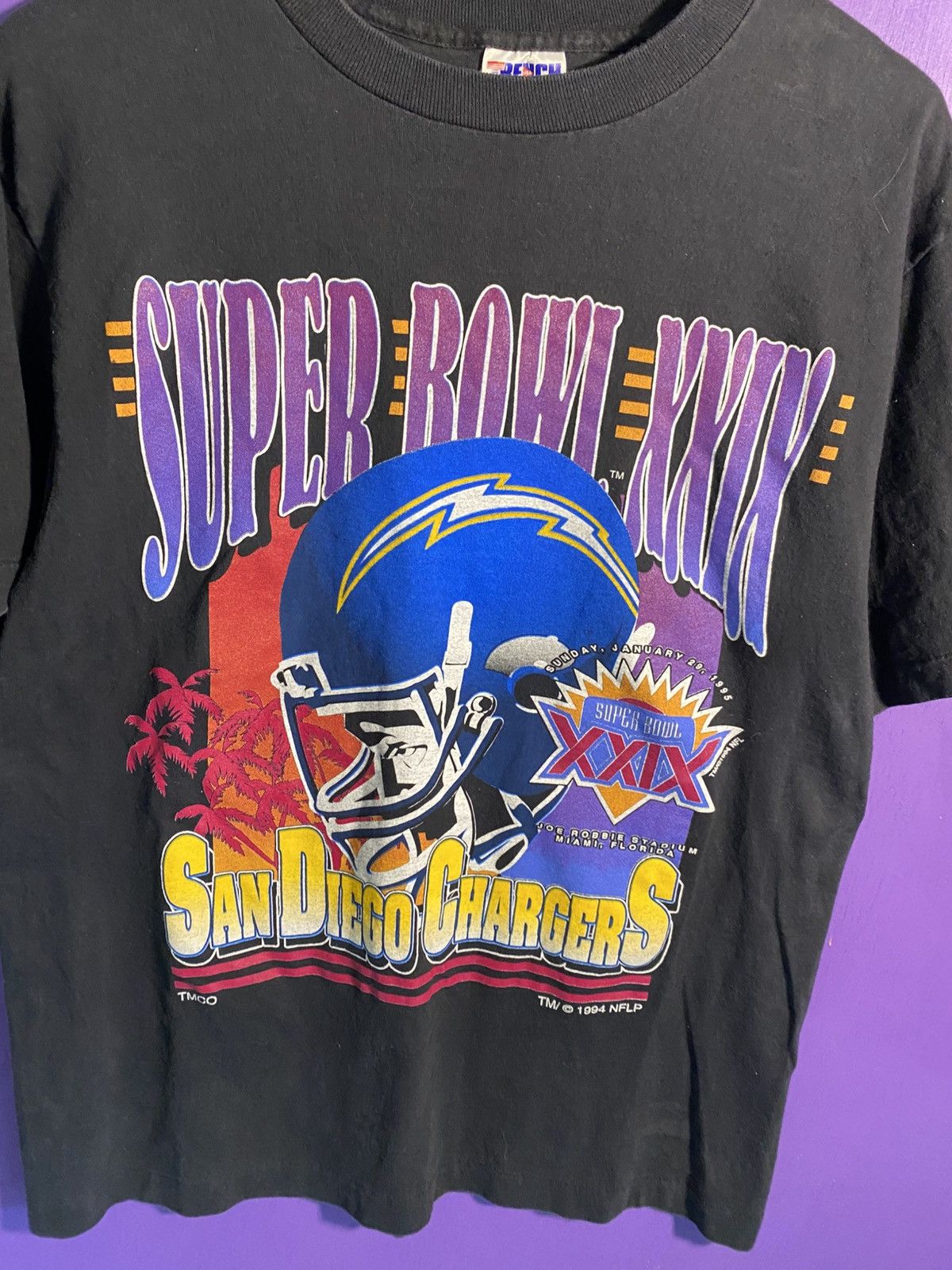 NFL Vintage 1994 San Diego chargers superbowl XXIX t-shirt Size US L / EU 52-54 / 3 - 3 Thumbnail