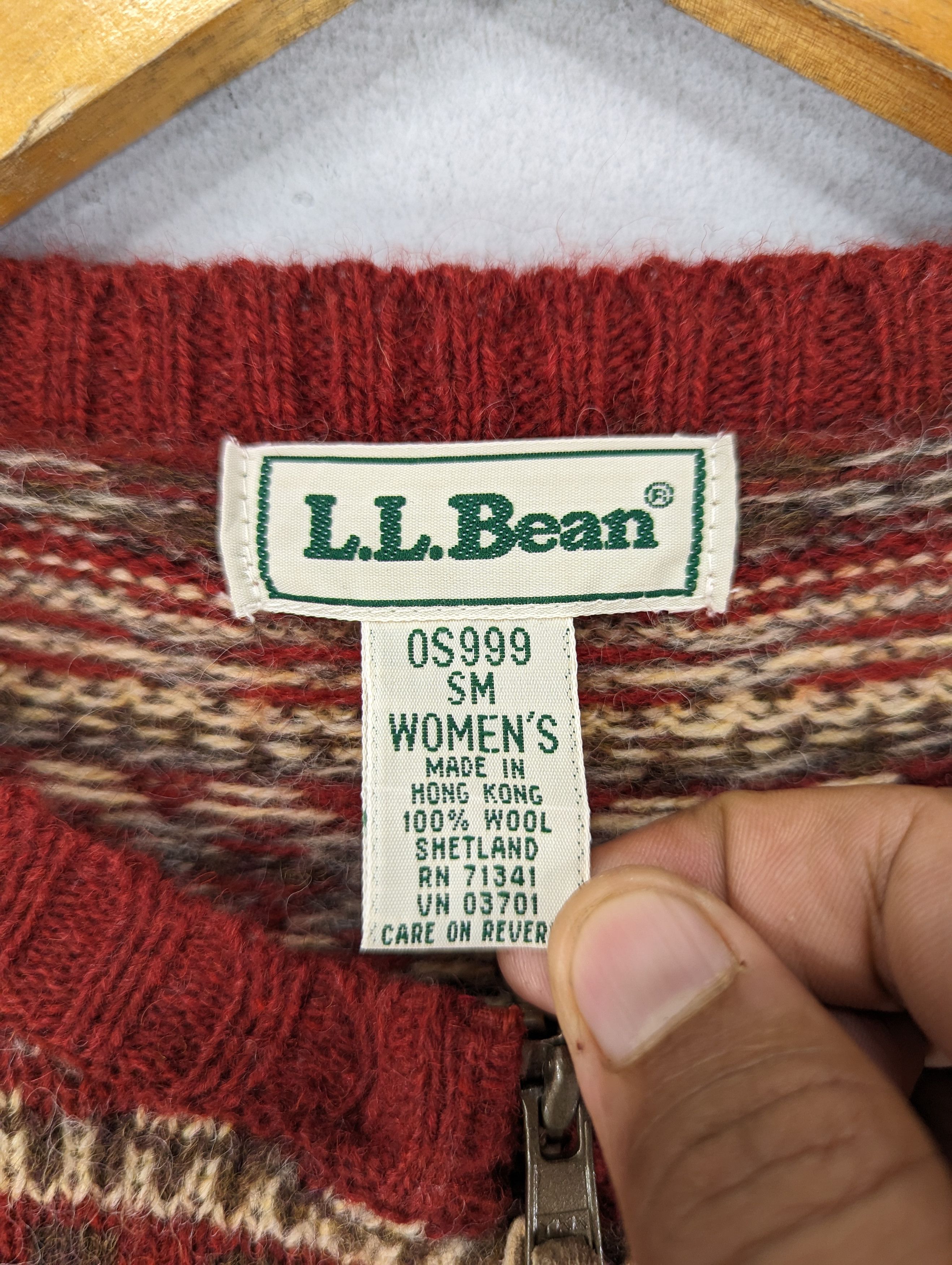 L.L. Bean L L Bean Native Wool Zipper Cardigan Jacket Size M / US 6-8 / IT 42-44 - 8 Thumbnail