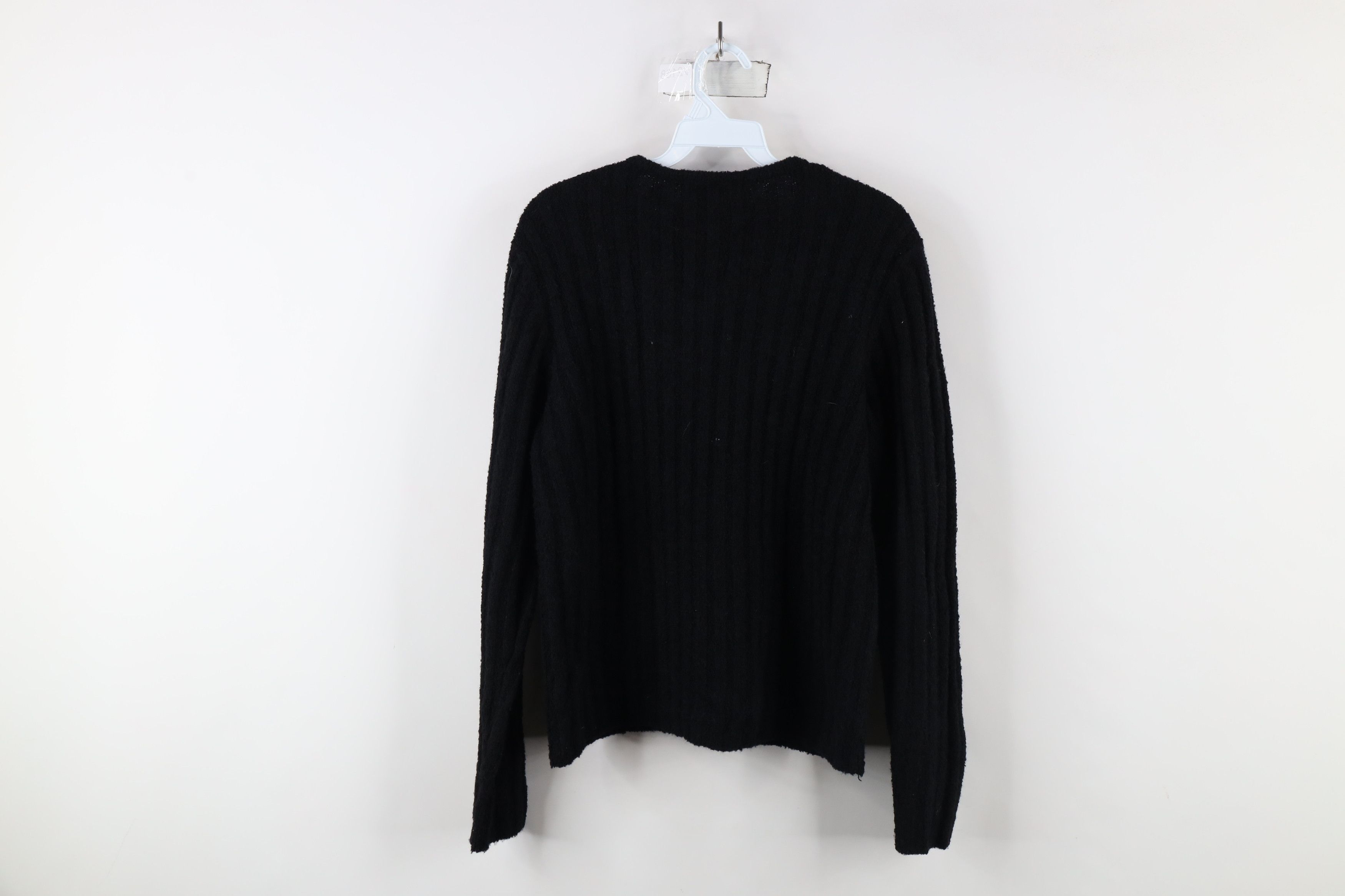 Vintage Vintage Y2K 90s Baby Doll Blend Ribbed Knit Sweater Black Size L / US 10 / IT 46 - 6 Thumbnail