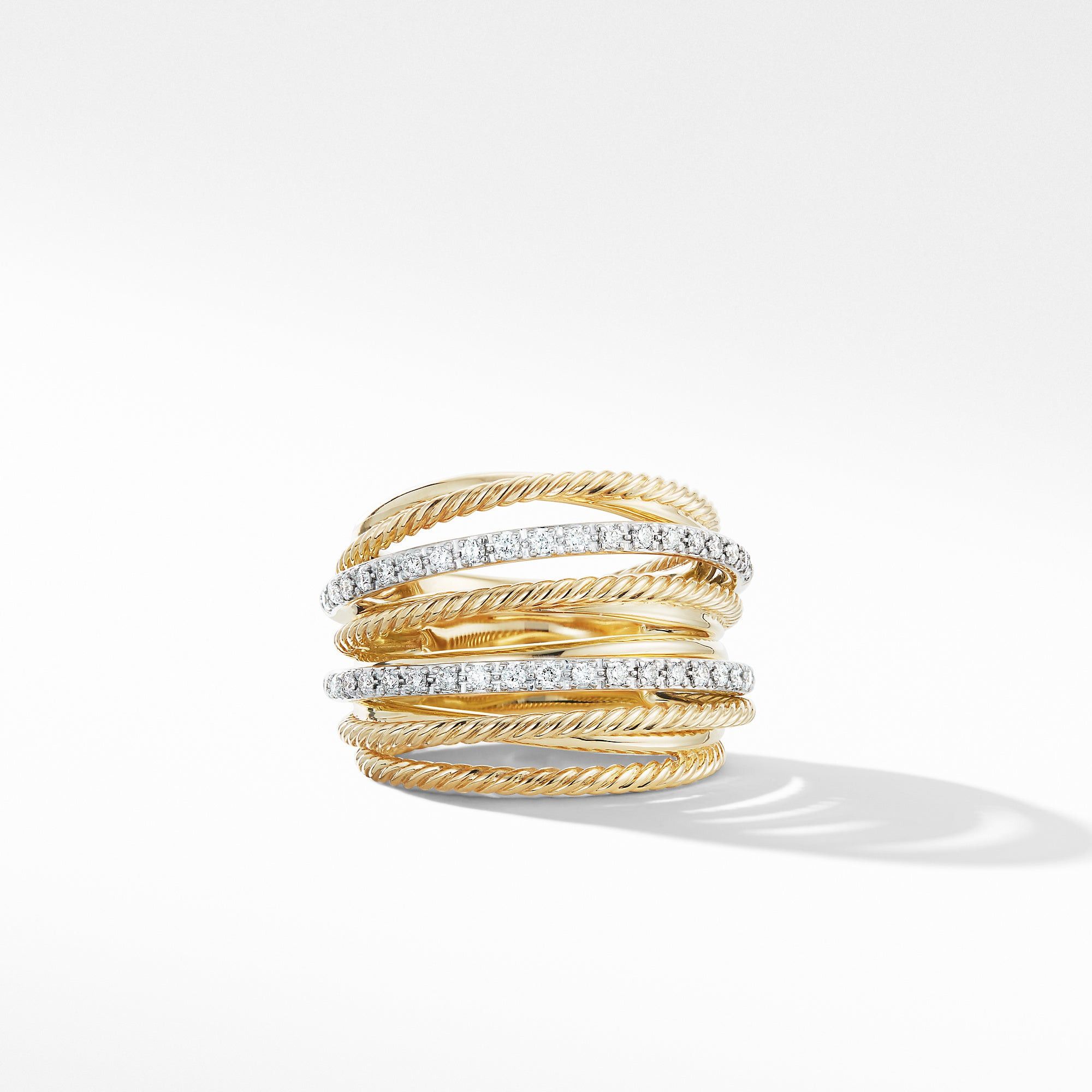 David Yurman o1s1wg111025 R14622D /Size 6 /Crossover Ring in Golden Size ONE SIZE - 2 Thumbnail