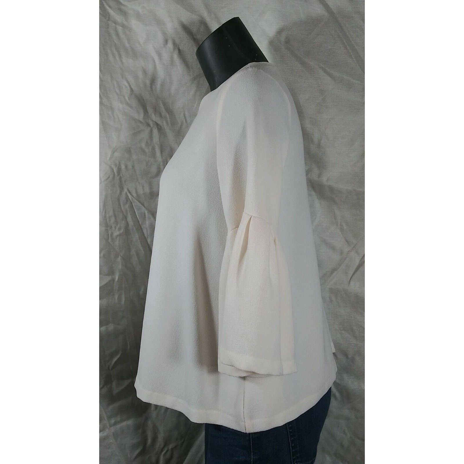 Vintage Olivaceous Blouse Women's Small - Ivory - Bell Sleeve Size S / US 4 / IT 40 - 3 Thumbnail