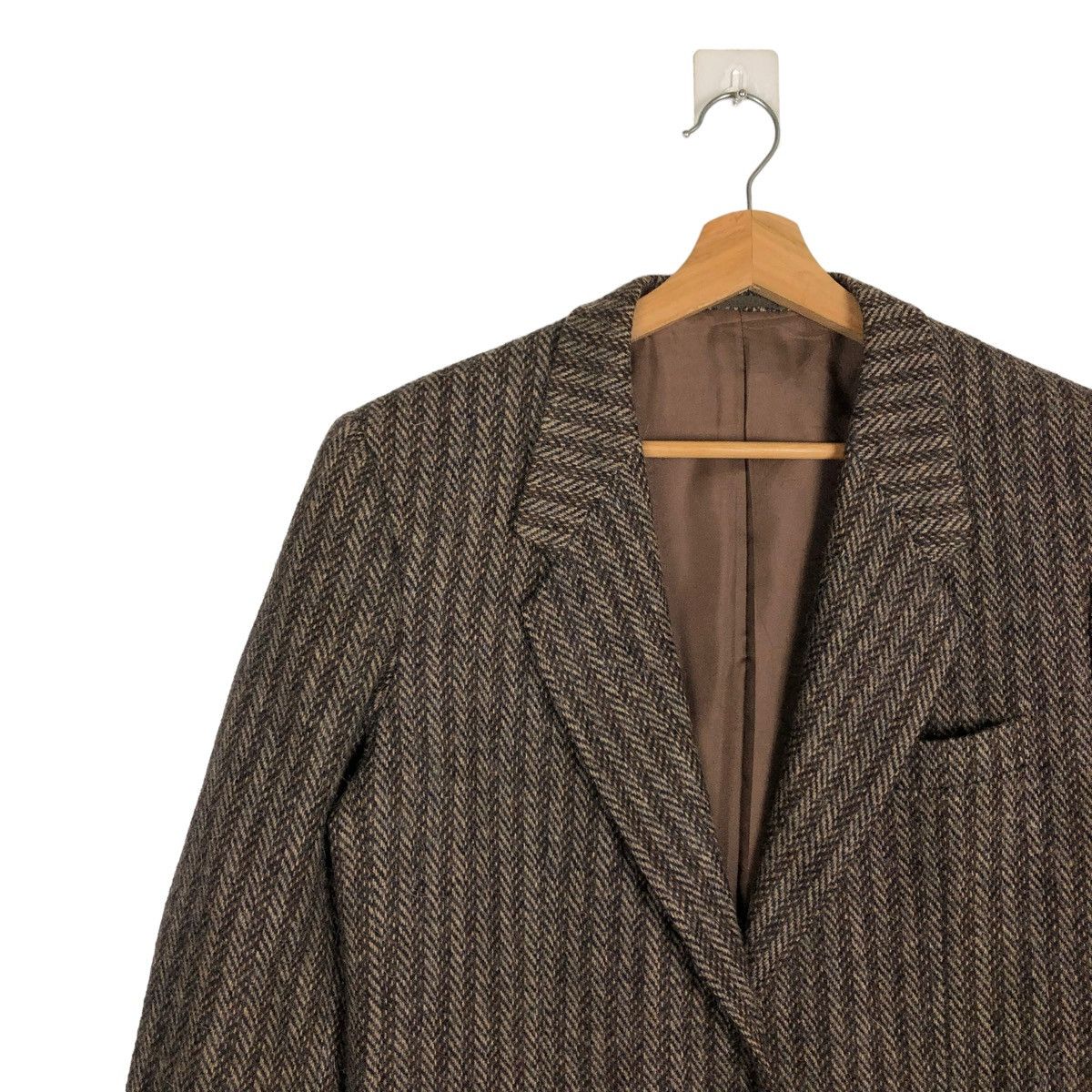 Vintage 💥Rare Double Breast Pin Striped Jacket Louis Feraud Paris Size US M / EU 48-50 / 2 - 2 Thumbnail