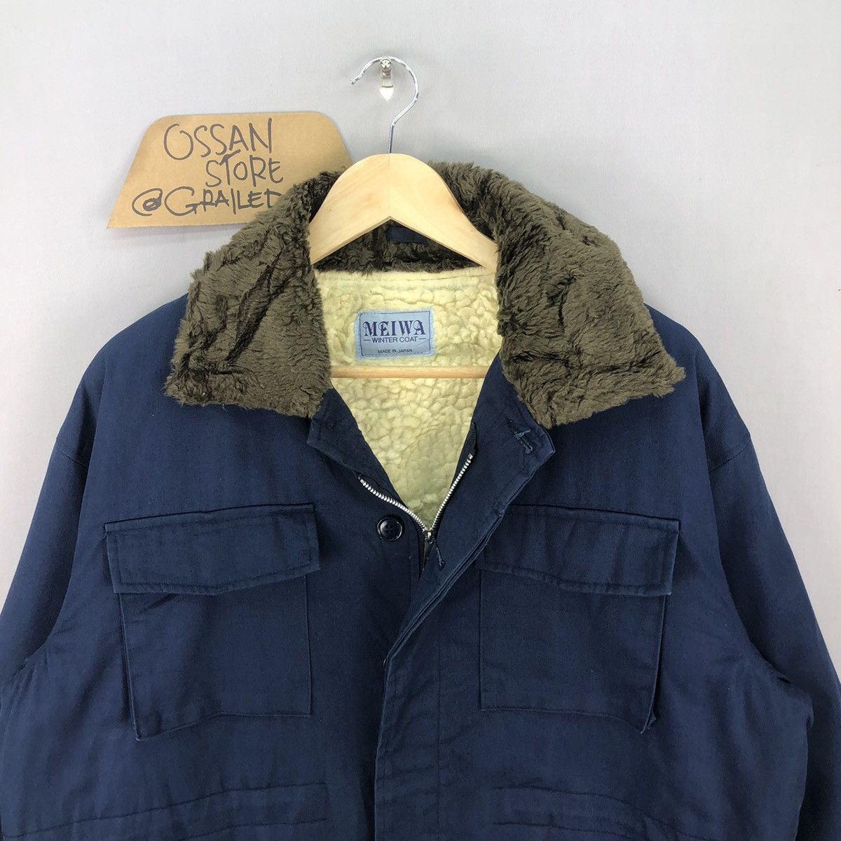 Japanese Brand Vintage Meiwa Winter Coat Workwear Jacket Size US L / EU 52-54 / 3 - 7 Thumbnail