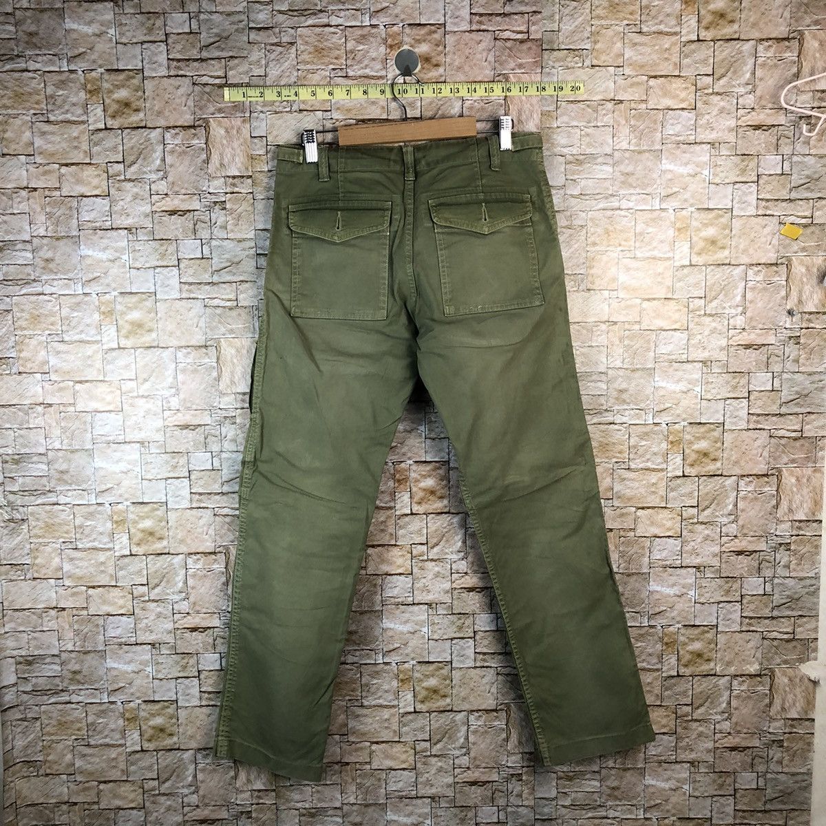 Japanese Brand Fredy & Gloster Green Casual cargo Pants #A1139 Size US 30 / EU 46 - 11 Thumbnail