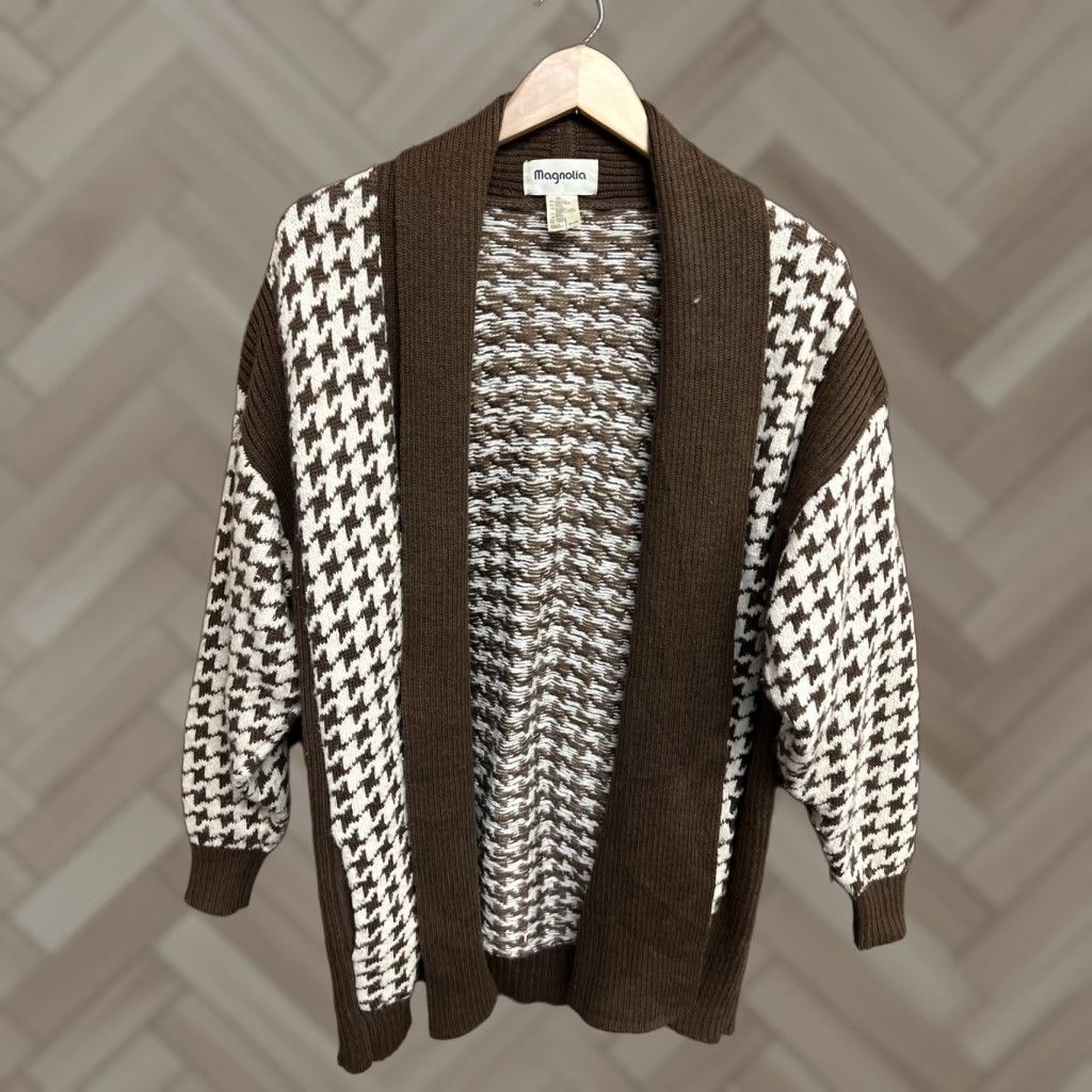 Vintage VINTAGE Magnolia Wool Angora Silk Blend Brown Cardigan Small Size S / US 4 / IT 40 - 1 Thumbnail