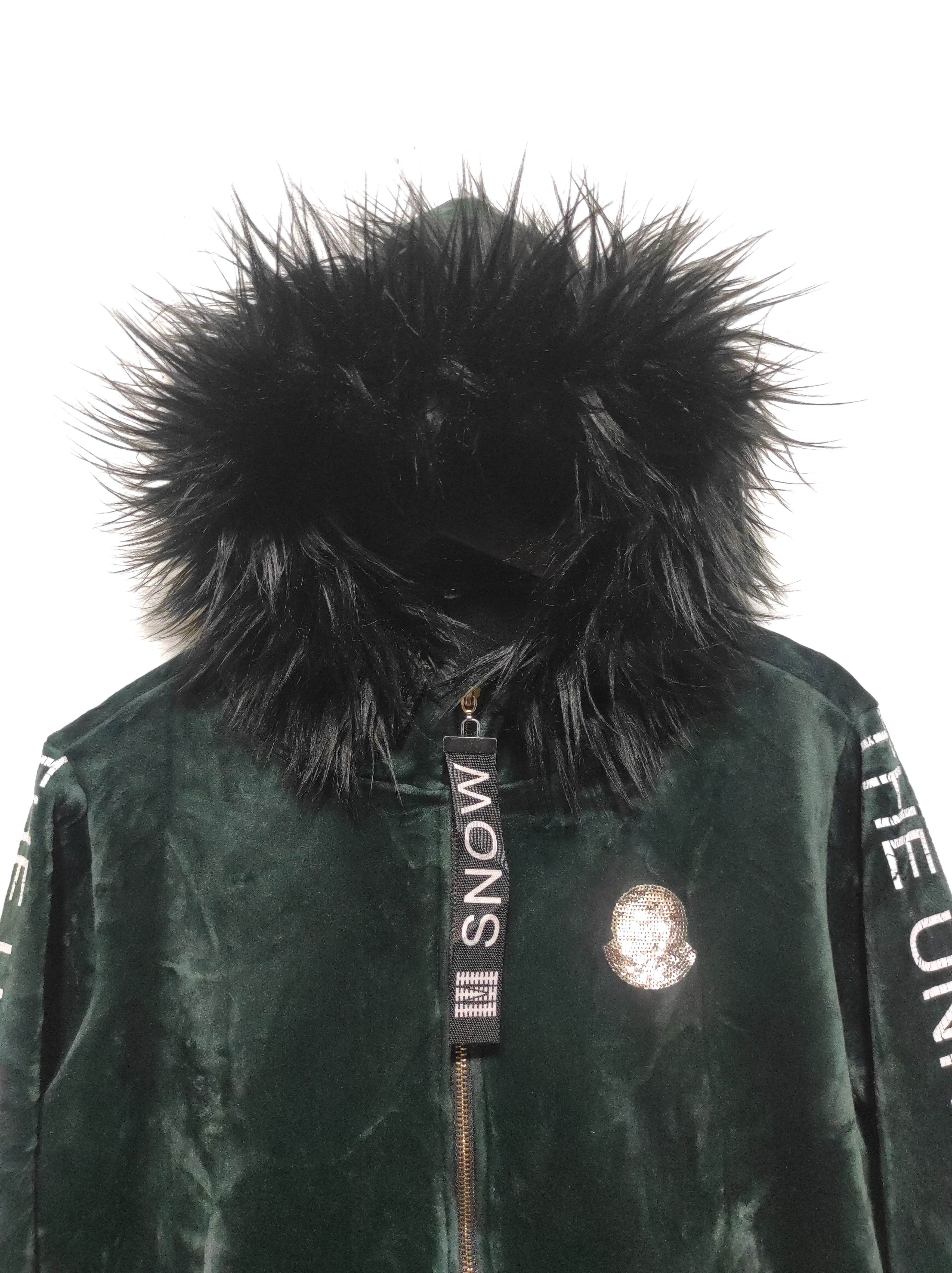Hysteric Glamour Velvet Green Zipper Fur Hoodie LGB style Size S / US 4 / IT 40 - 3 Thumbnail