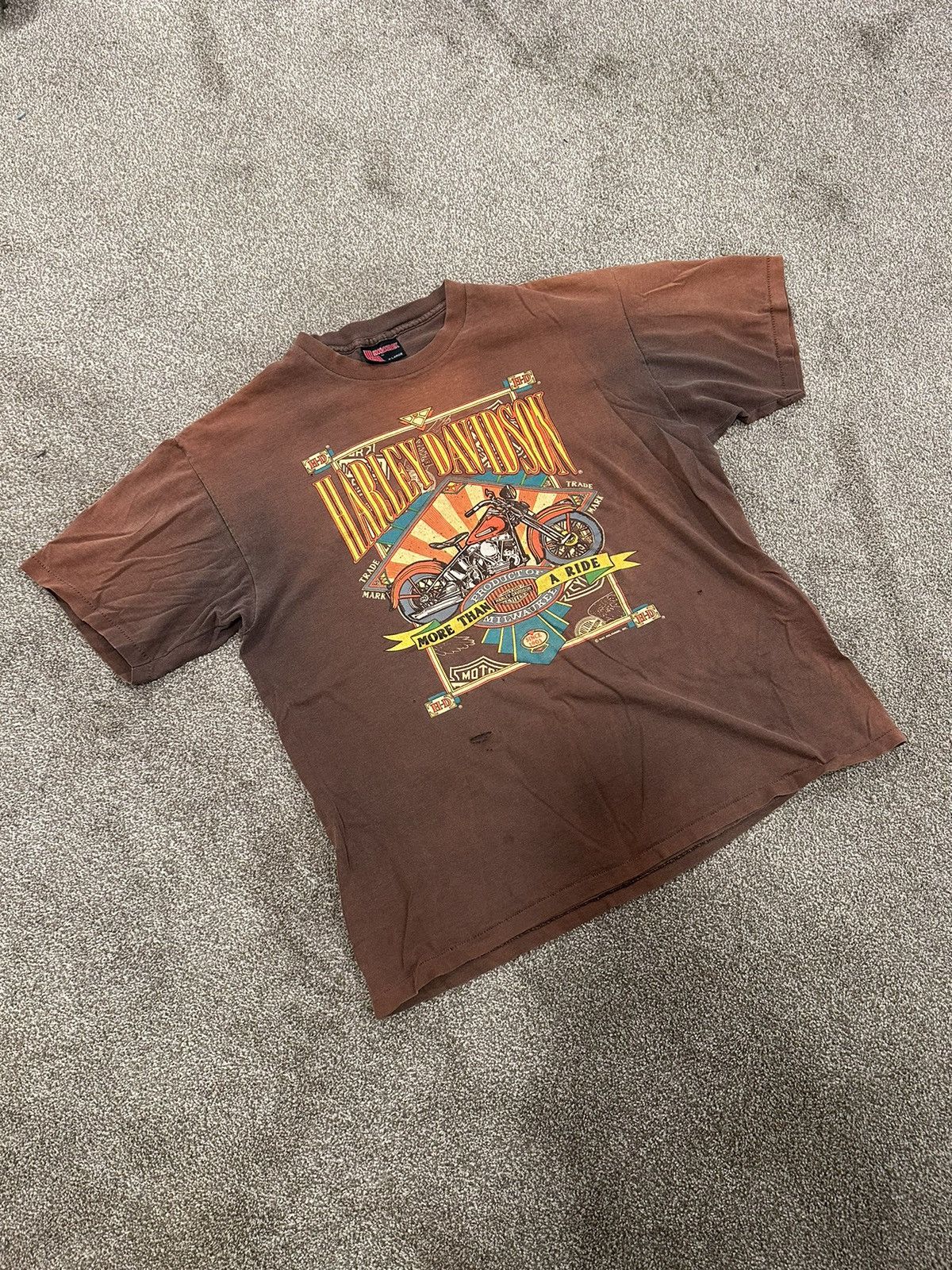 Harley Davidson Vintage Distressed Harley Davidson Motorcycles Tee Size US XL / EU 56 / 4 - 2 Thumbnail