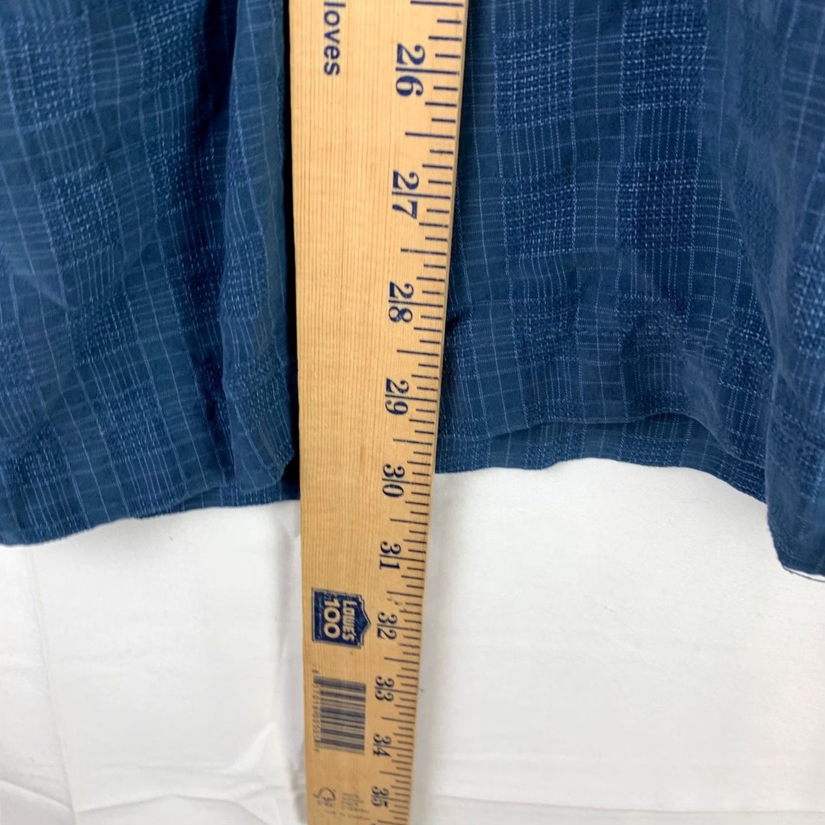 Quiksilver Quiksilver Waterman Collection Button-Down Mens Large Blue Textured Grid Shirt Size US L / EU 52-54 / 3 - 4 Thumbnail