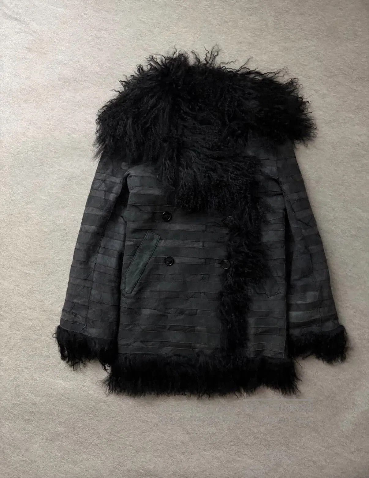 Ann Demeulemeester Ann Demeulemeester Double-Sided Fur Coat. Size XS / US 0-2 / IT 36-38 - 4 Thumbnail