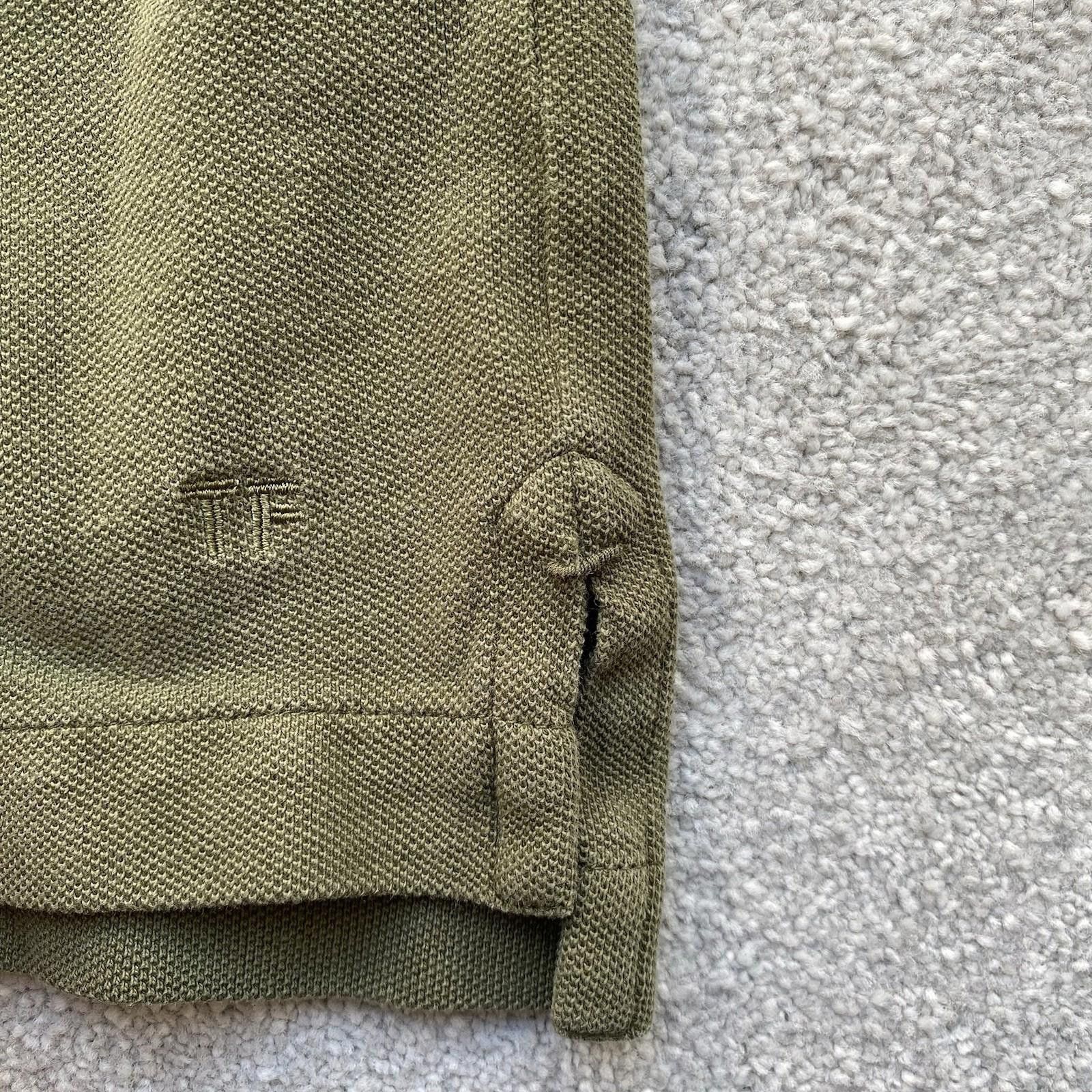 Tom Ford Tom Ford Men’s Short Sleeve Polo Shirt Size 56 Green Size US XL / EU 56 / 4 - 3 Thumbnail