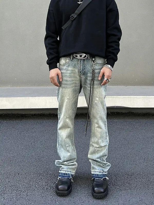 VIBE washed flared paint damaged jeans Size US 28 / EU 44 - 4 Thumbnail