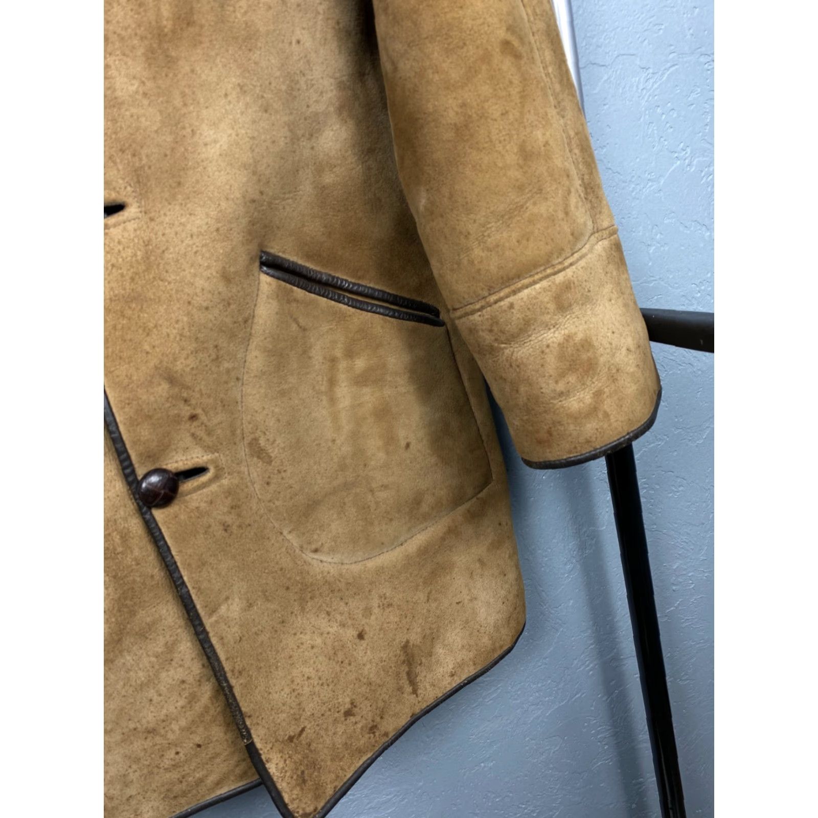 Vintage VINTAGE Abingdon Jacket Men L B-3 Sheepskin Leather Brown Overcoat Size US L / EU 52-54 / 3 - 4 Thumbnail