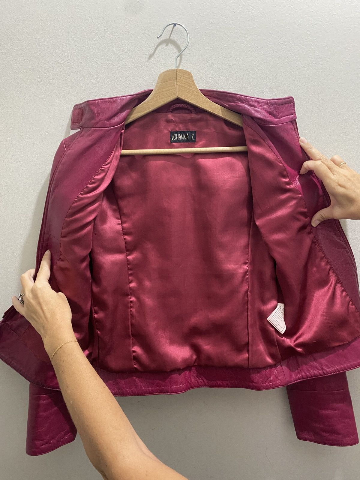 Other JOHANNA K BURGUNDY LEATHER JACKET Size M / US 6-8 / IT 42-44 - 3 Thumbnail