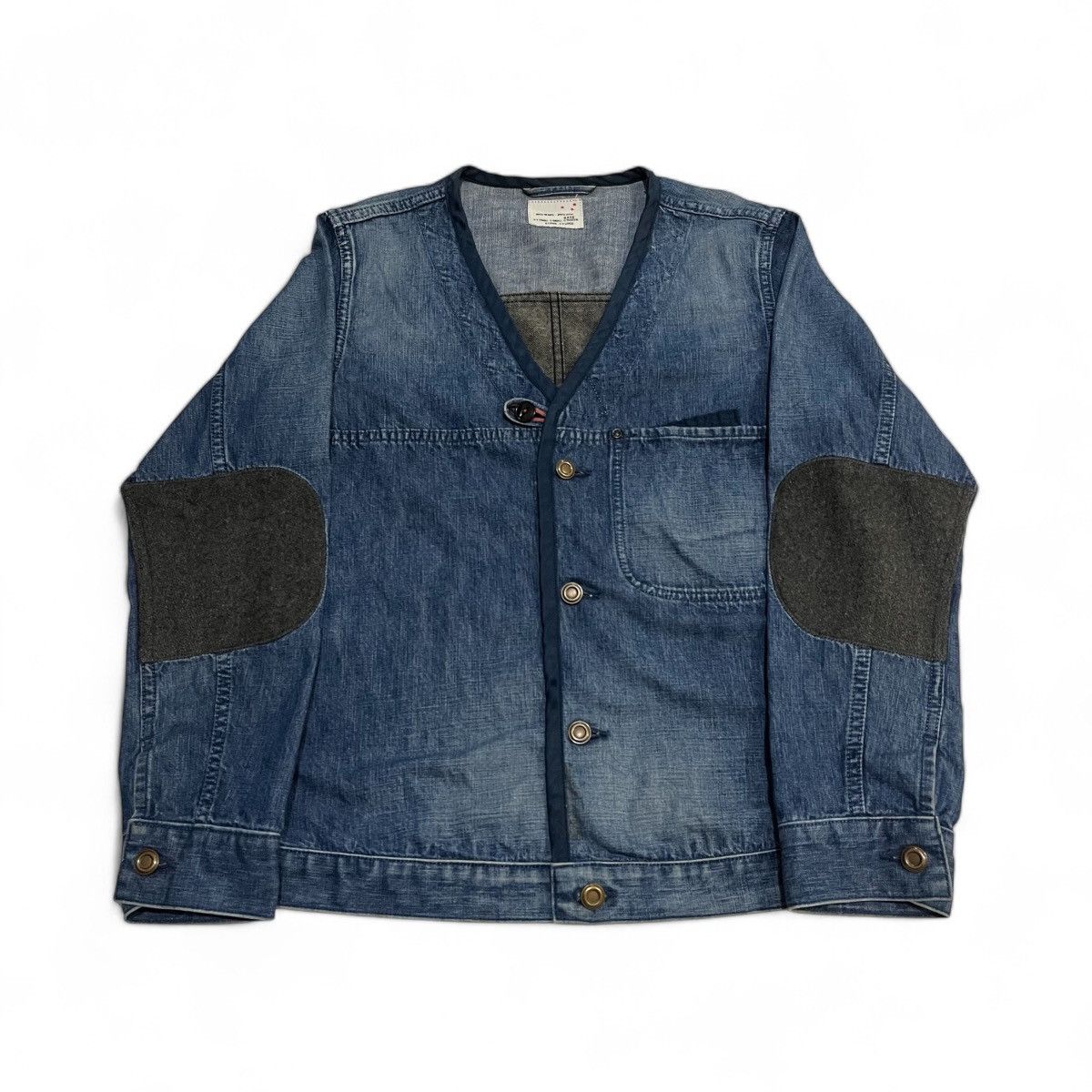 Hiroshi Kato Kato Tool Project Elbow Patch Cardigan Size US S / EU 44-46 / 1 - 2 Thumbnail