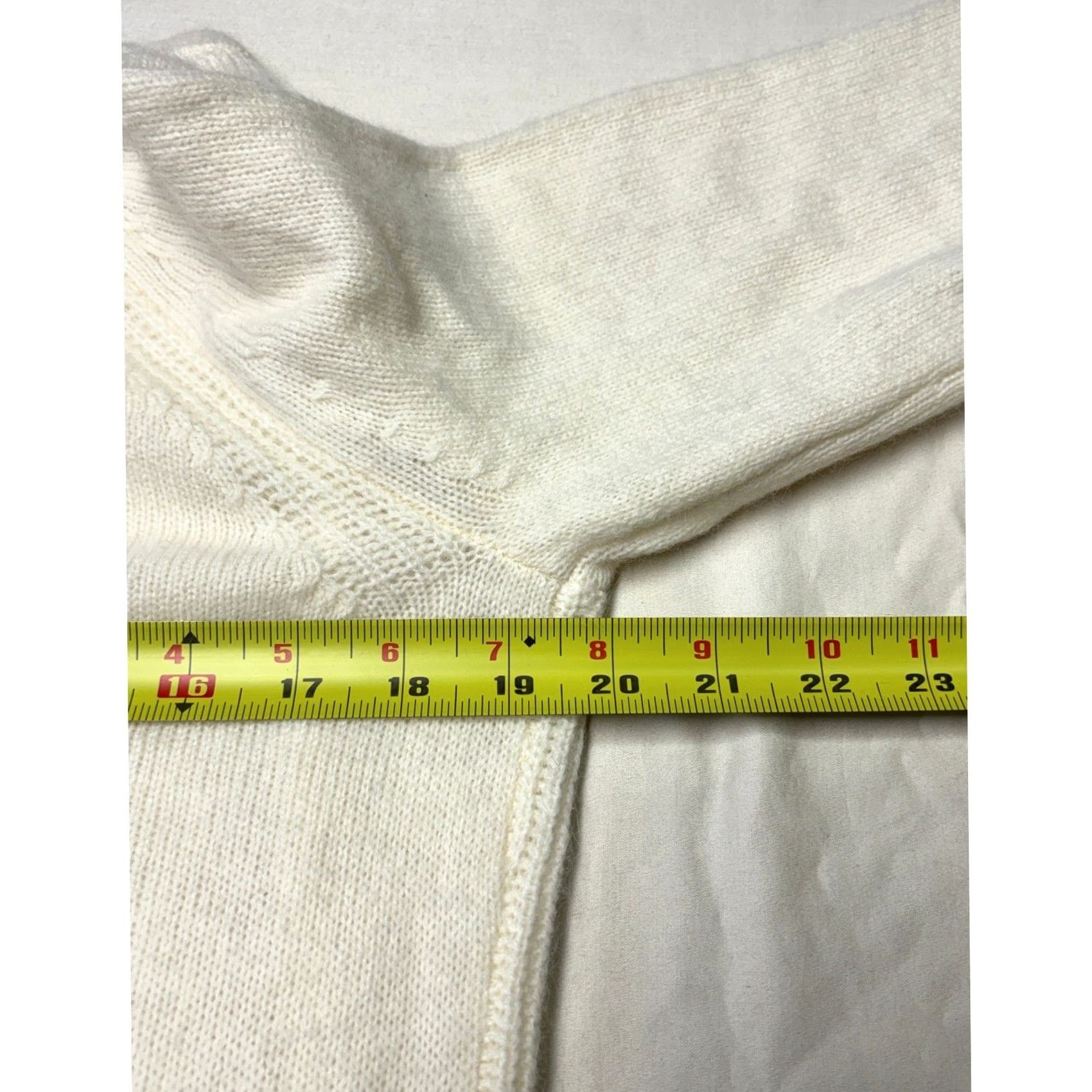 Pendleton Pendleton Cardigan Shirt Ivory Open Front Knit Wool Angora Petite S Size S / US 4 / IT 40 - 6 Thumbnail