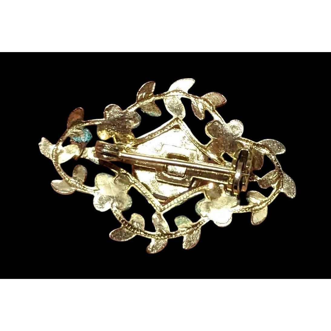 Other Vintage Mother Of Pearl Gold Floral Brooch Size ONE SIZE - 3 Thumbnail
