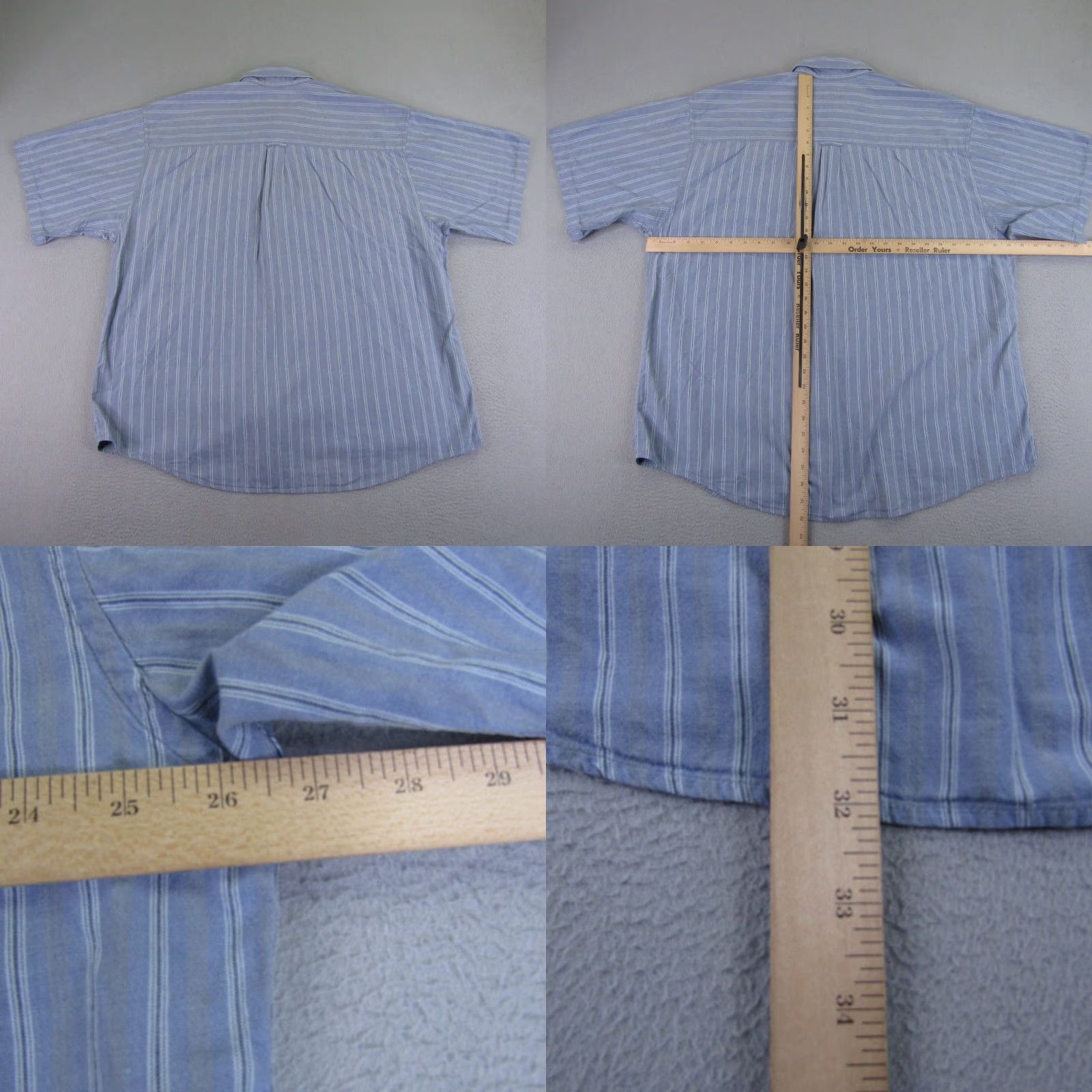 Eddie Bauer VINTAGE Eddie Bauer Shirt Mens XL Blue Stripes Button Up Camp Casual Outdoor Size US XL / EU 56 / 4 - 8 Thumbnail