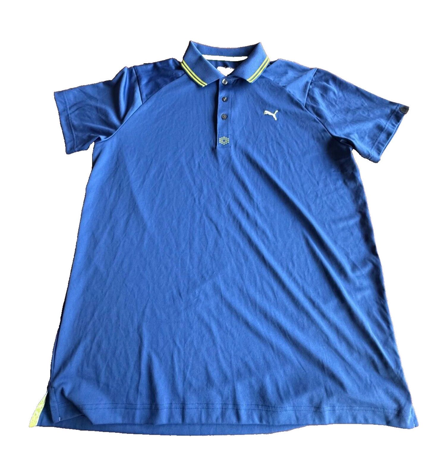 Puma PUMA Blue Polo Shirt Mens L Size US L / EU 52-54 / 3 - 1 Thumbnail