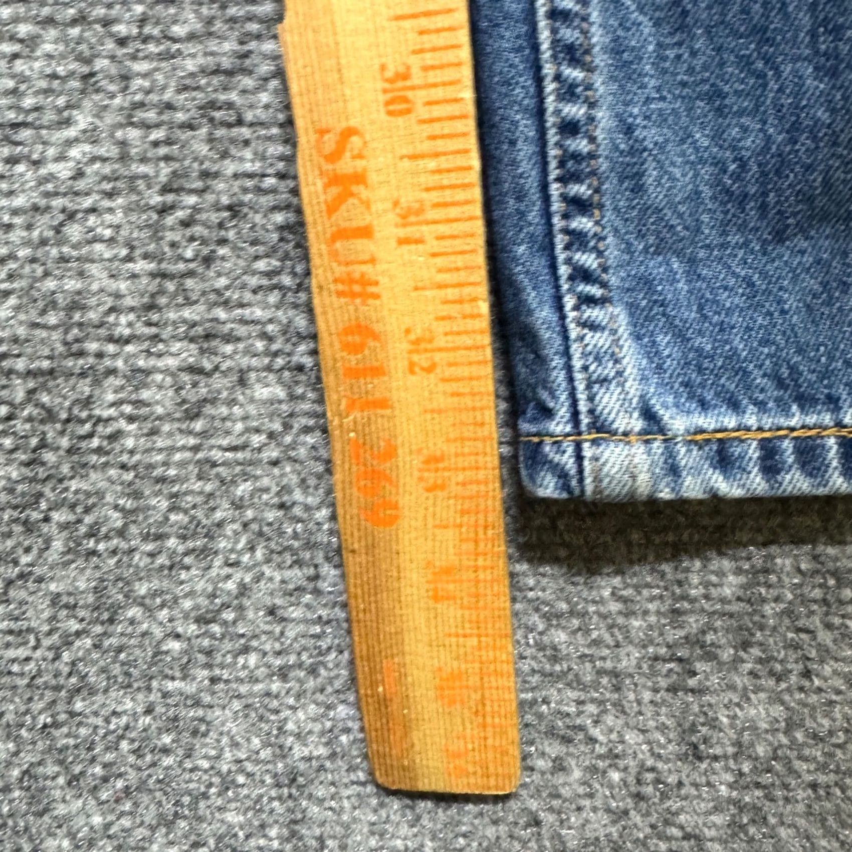 Levi's VINTAGE Levi's Jeans Men's 40x32 Regular Straight Blue Cotton Paper Tag Distressed Flaw Details size 40 Regular 32in Inseam Mens Blue Jeans Size US 40 / EU 56 - 6 Thumbnail