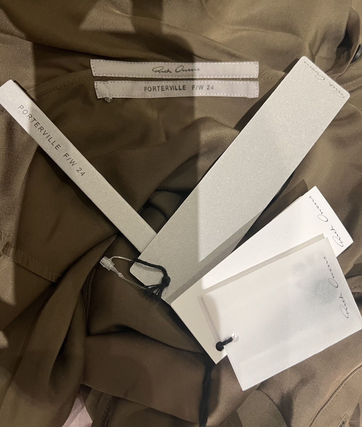 Rick Owens RICK OWENS FW24 PORTERVILLE EDFU DRESS BEAN WASHED CHARMEUSE Size M / US 6-8 / IT 42-44 - 18 Thumbnail