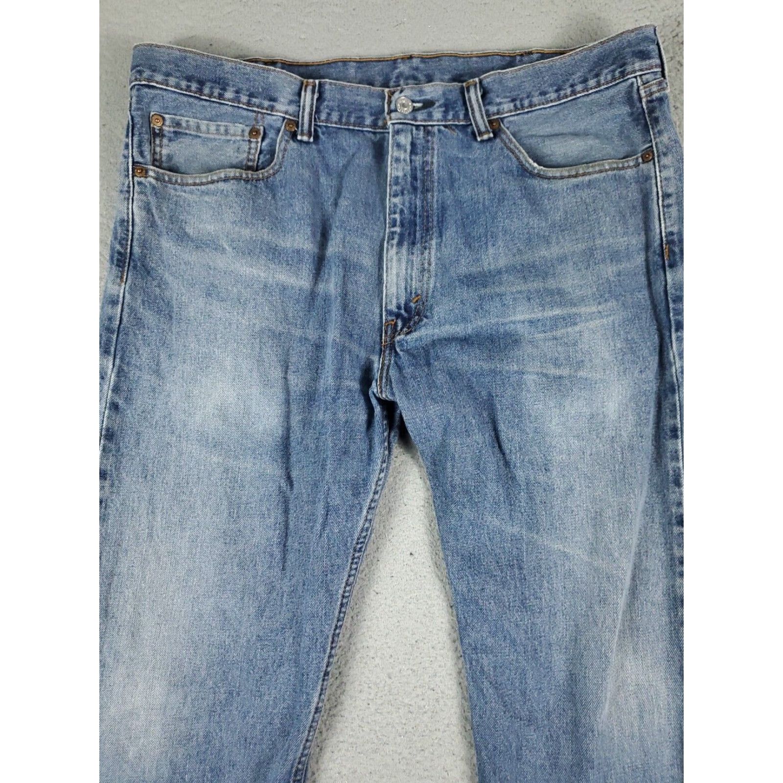 Levi's Levis Mens 505 Straight Leg Jeans 38x29 Extra Large Blue Denim Pants Size US 38 / EU 54 - 2 Thumbnail