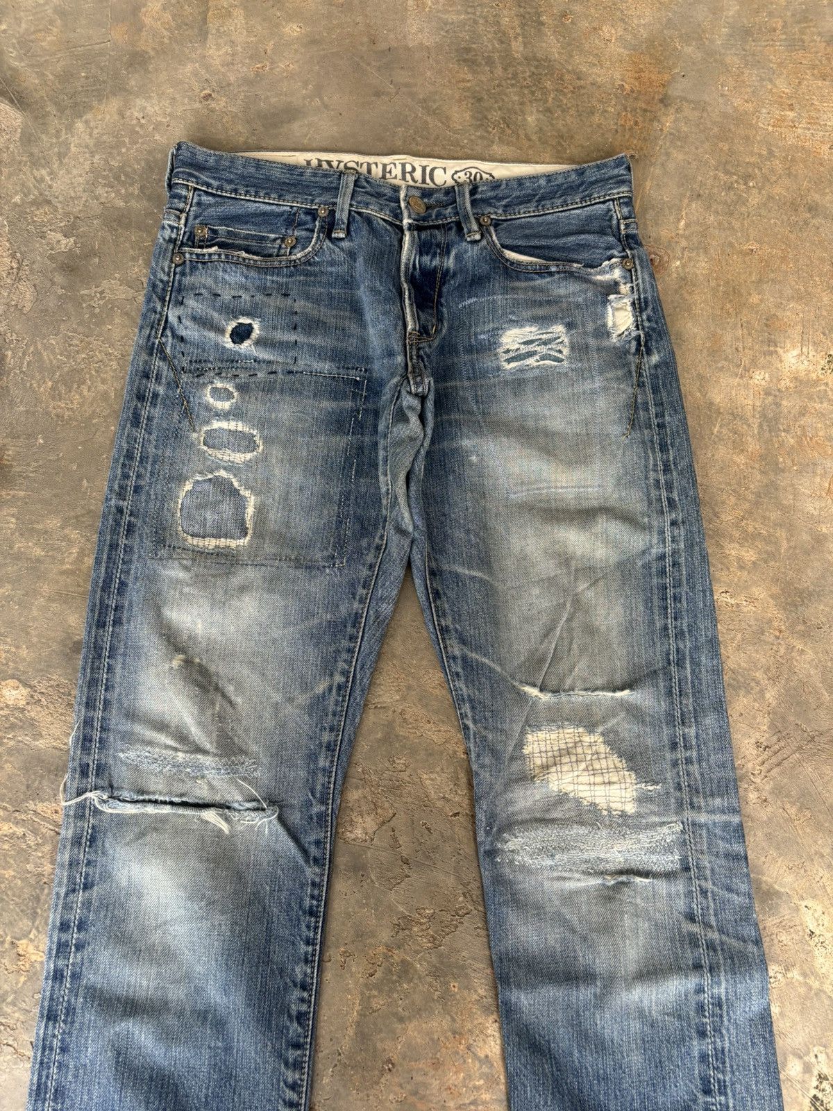 Hysteric Glamour Hysteric Glamour Distressed Selvedge Denim Size US 30 / EU 46 - 2 Thumbnail