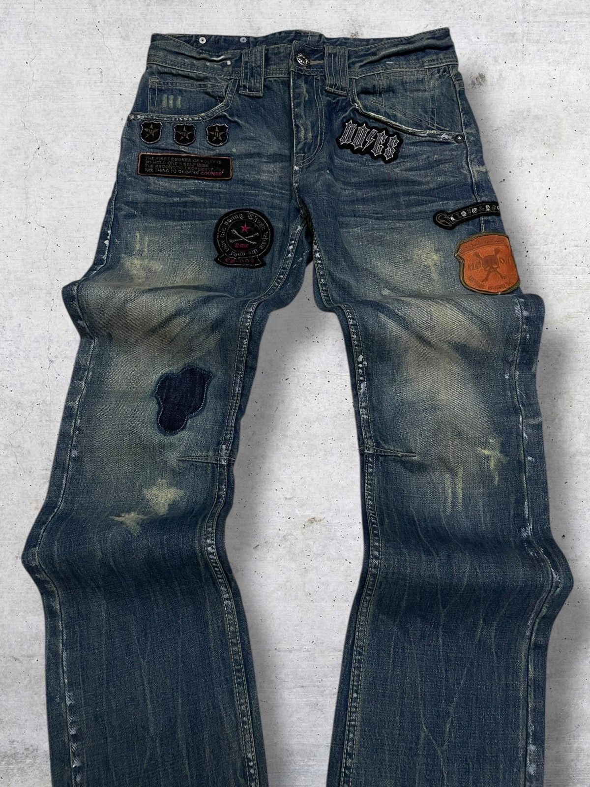 Hysteric Glamour VINTAGE BULLET NOISE JAPAN DESIGNER 90S OG PUNK PATCH DENIM Size US 30 / EU 46 - 4 Thumbnail