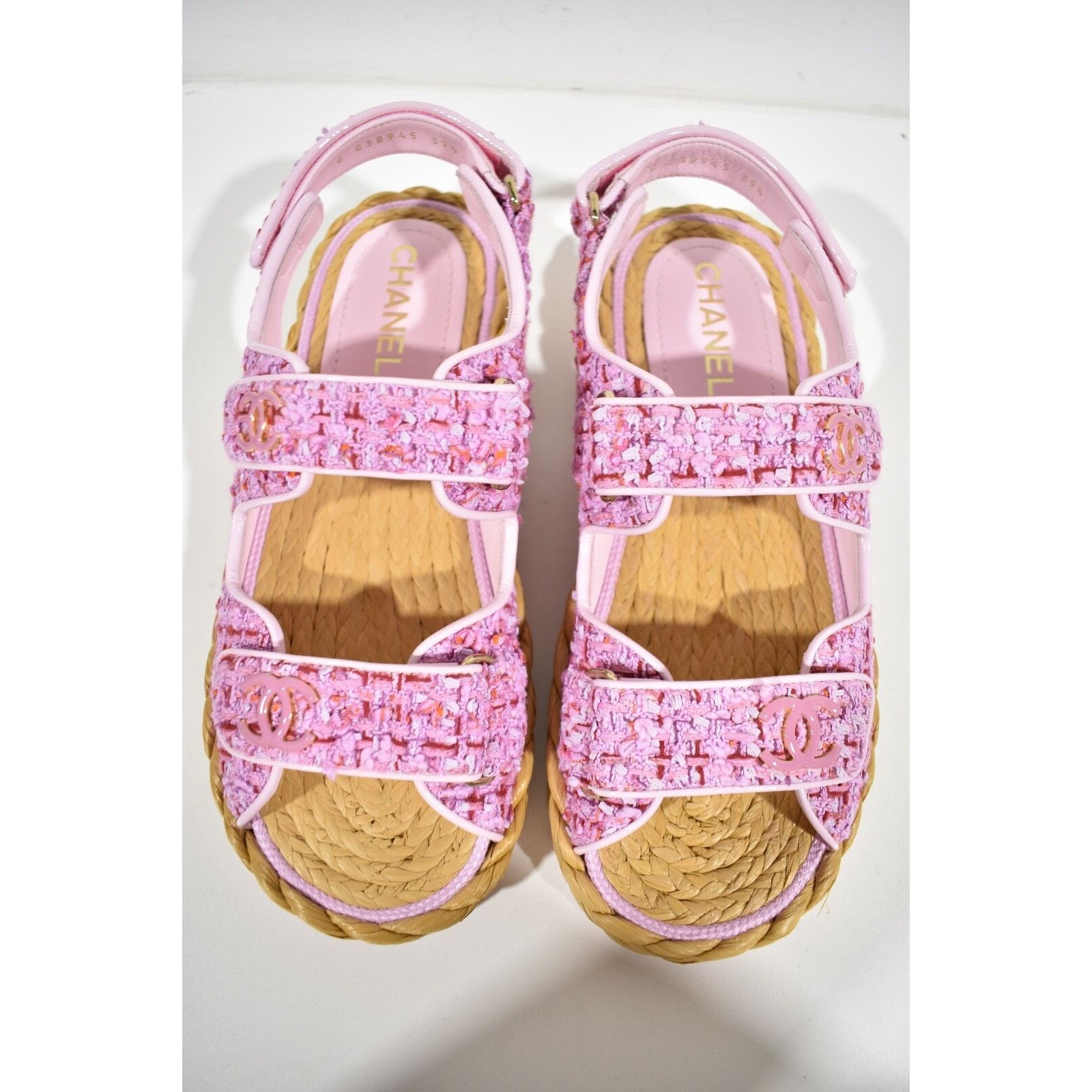 Chanel Chanel 22P Pink Purple Tweed Braid CC Logo Mule Slide Flat Size US 10.5 / IT 40.5 - 7 Thumbnail